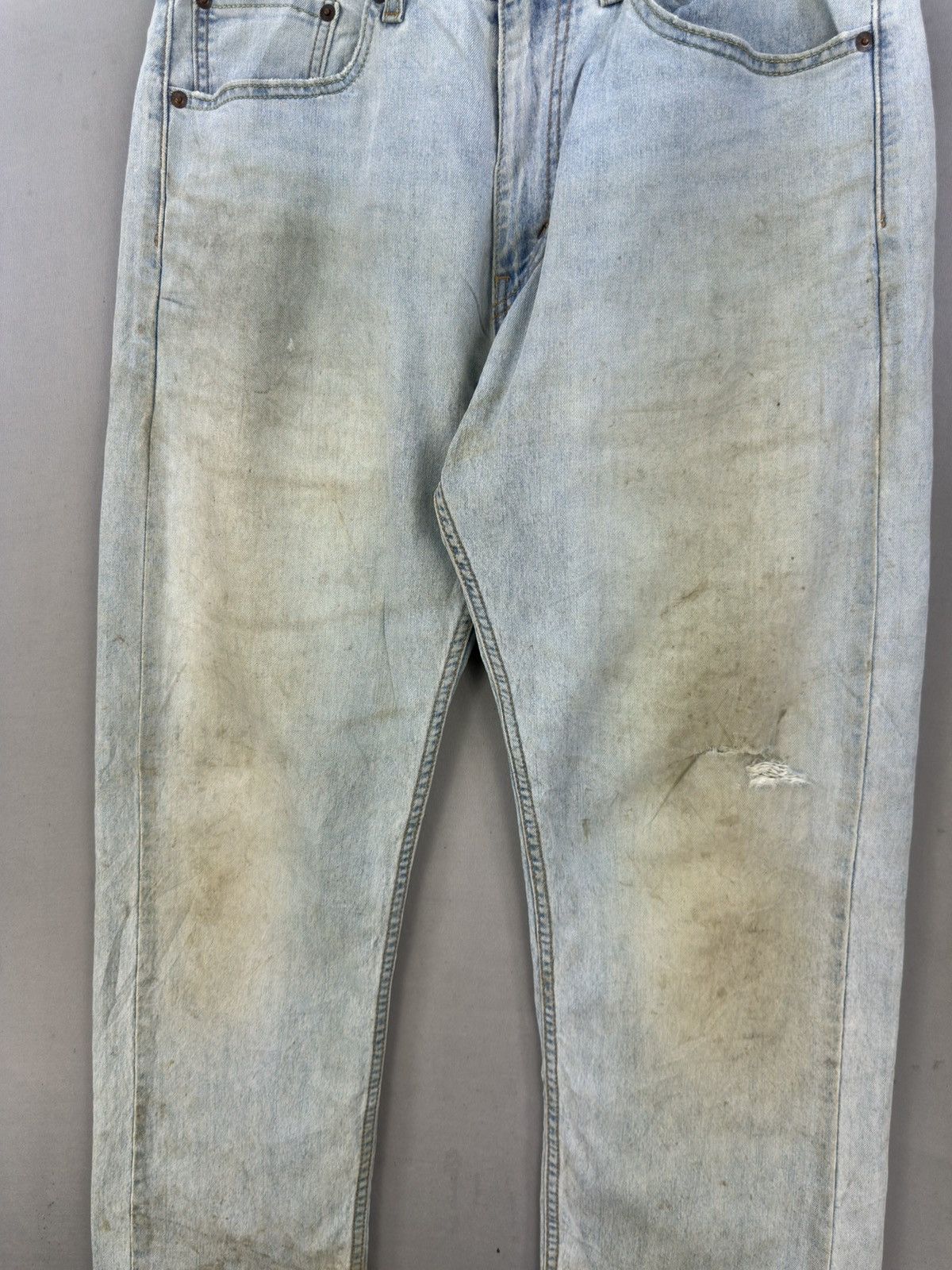 Levi's Levi’s 505 Blank Tab Regular Fit Light Washed Jeans Size US 34 / EU 50 - 3 Thumbnail