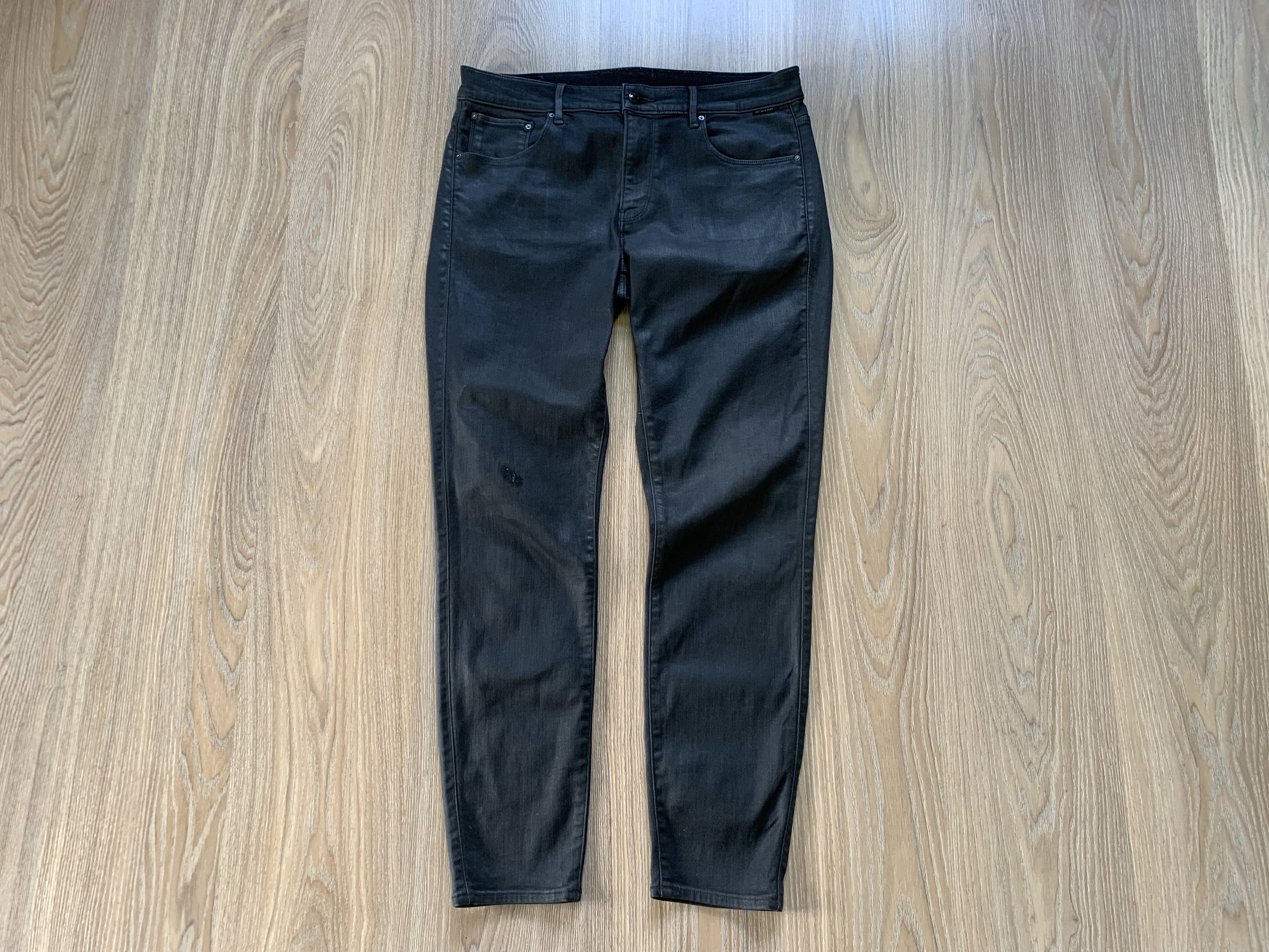 G-Star × Vintage Vintage G Star Raw 3301 Slinny Black Jeans Size 32" / US 10 / IT 46 - 2 Thumbnail