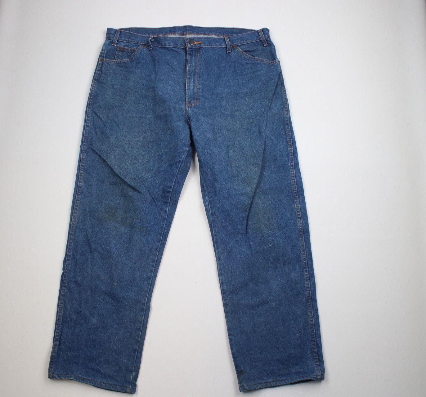 Vintage Dickies Spell Out Baggy Wide Leg Denim Jeans Blue