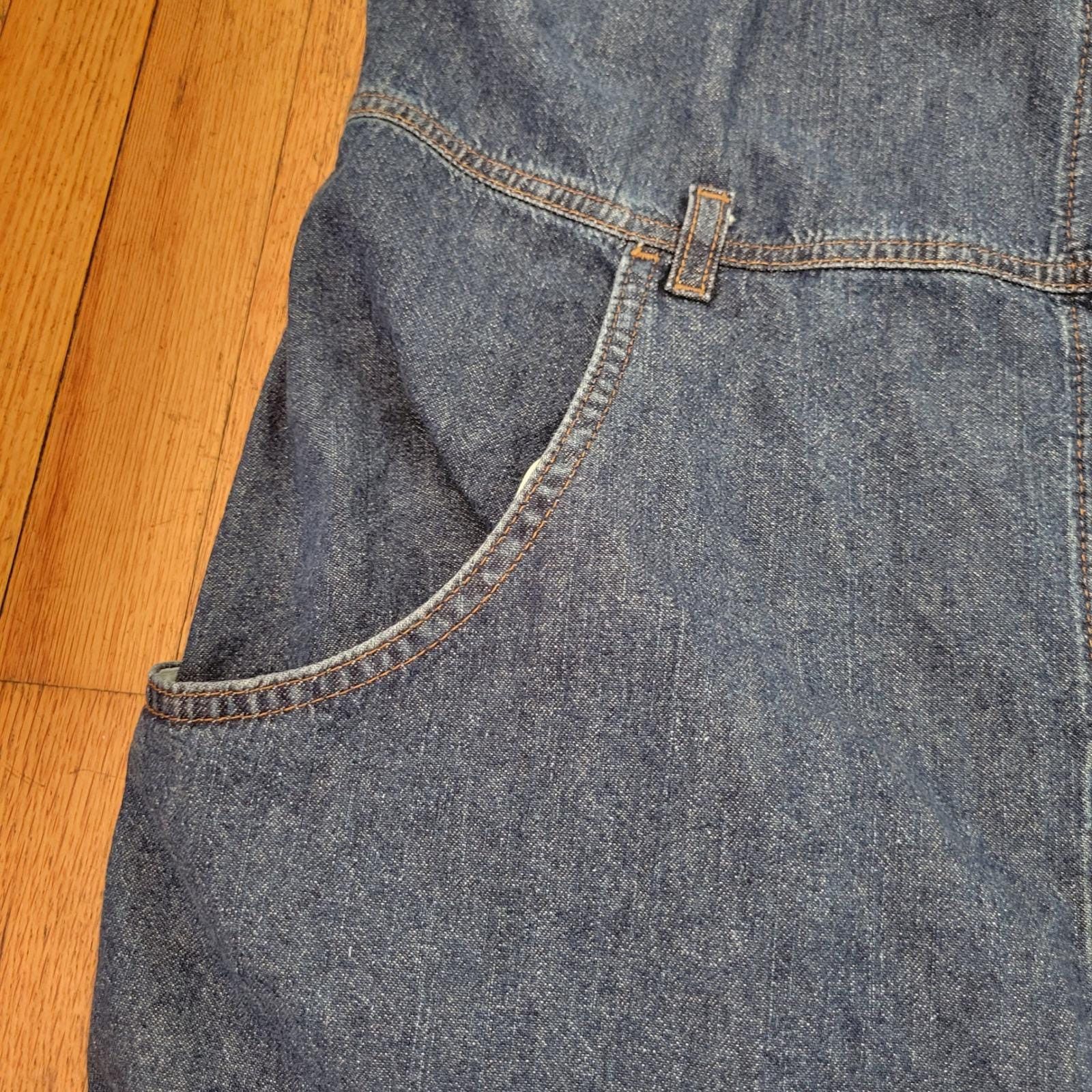 Lee Lee Denim Jumper Dress Overalls Cottagecore Patchwork 2X Size XXL / US 16-18 / IT 52-54 - 8 Thumbnail