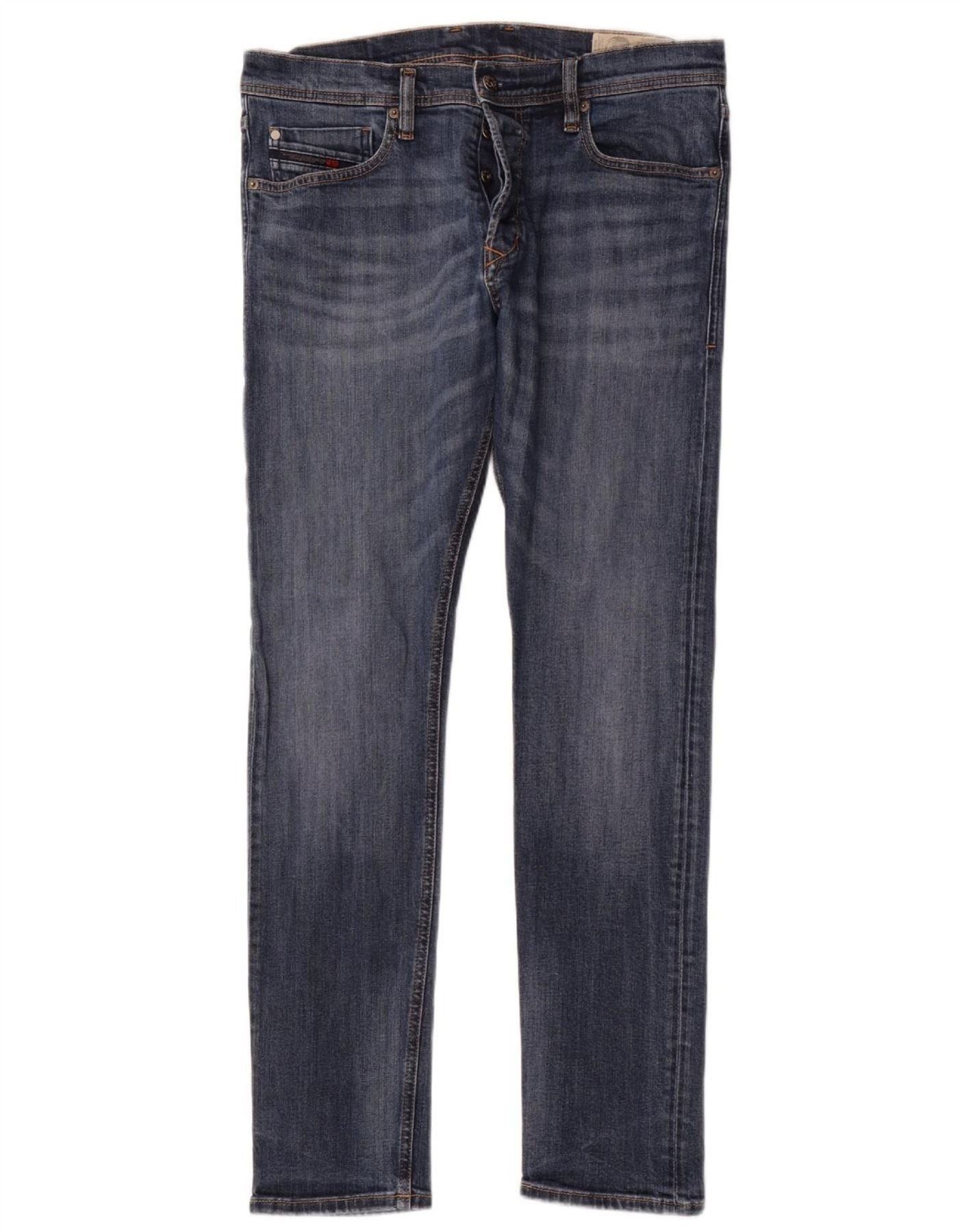 Diesel Mens Slim Jeans W31 L32 Blue Cotton Size US 31 - 1 Thumbnail