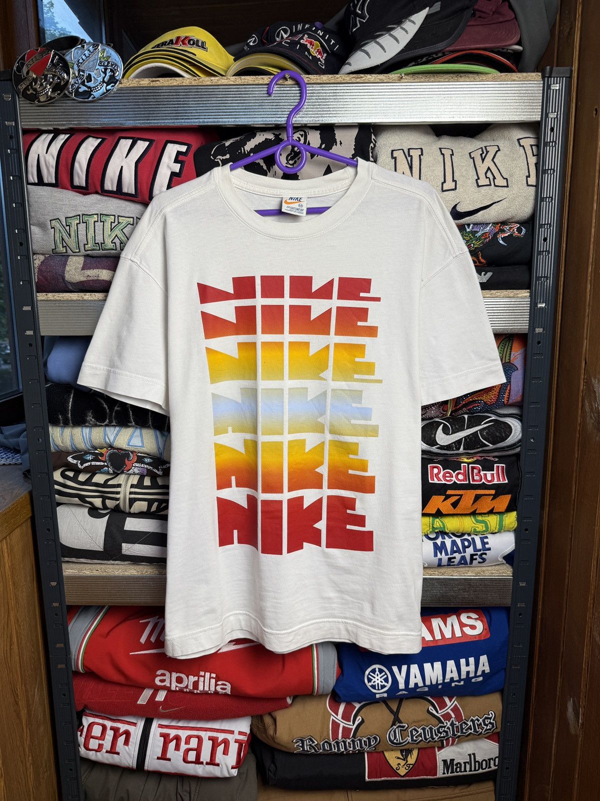 Nike NIKE vintage tee t-shirt size M big swoosh Size US M / EU 48-50 / 2 - 1 Thumbnail
