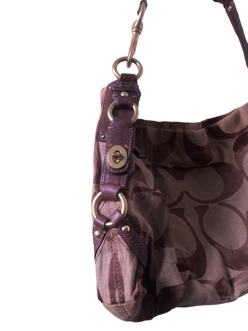 Coach × Vintage Vintage Monogram Coach Hand Bag.: Size ONE SIZE - 7 Thumbnail