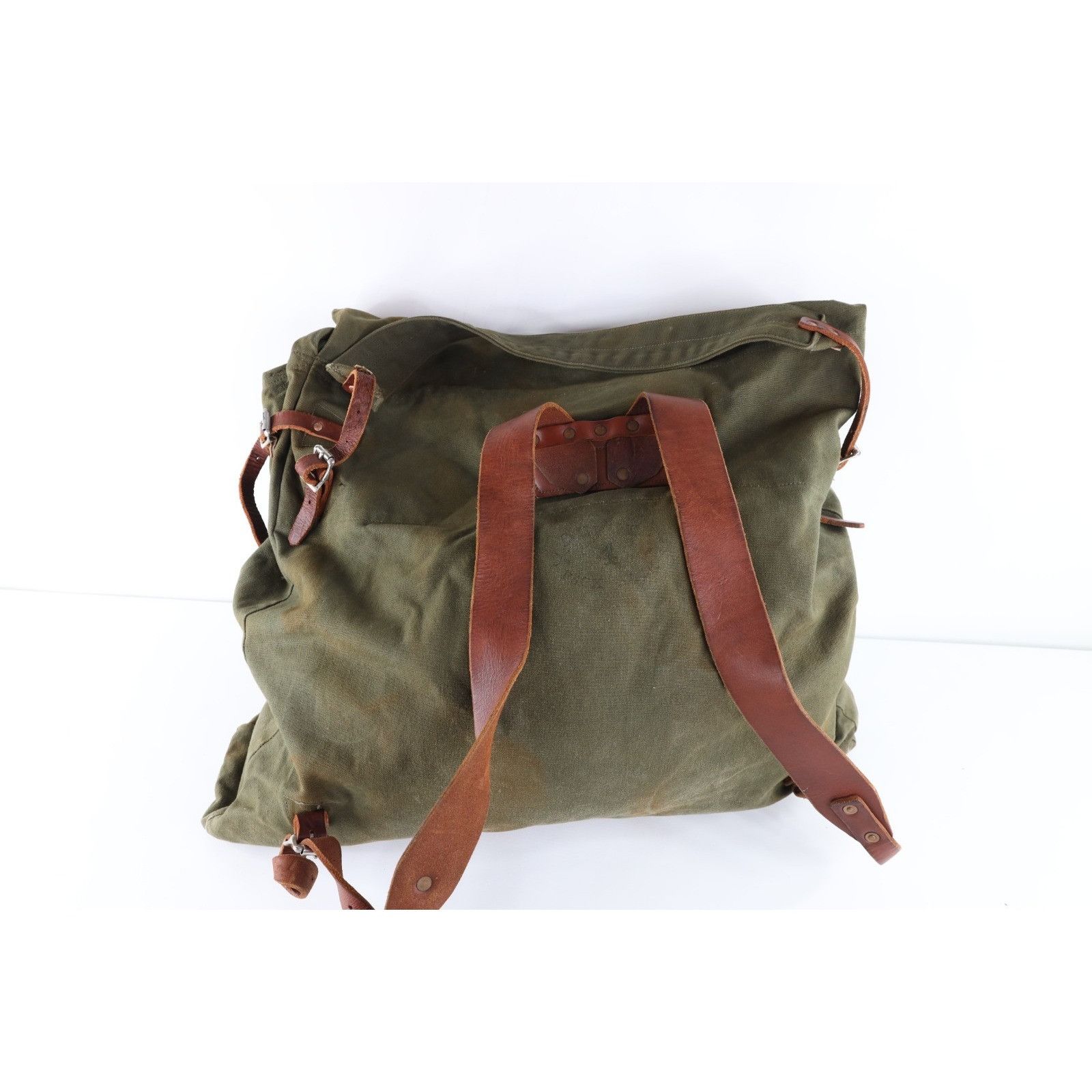 Duluth Pack Vintage Duluth Pack Heavy Canvas Leather Safford Pack Bag Size ONE SIZE - 9 Thumbnail