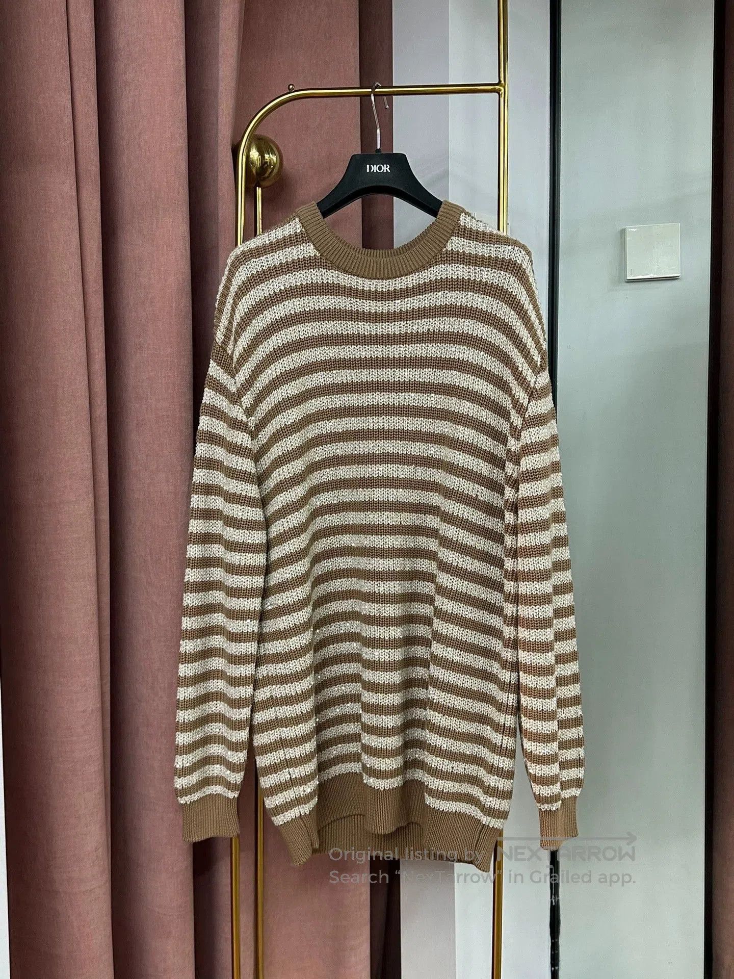 Brunello Cucinelli Brunello Cucinelli Sequin Stripe Sweater. Size US XXL / EU 58 / 5 - 1 Thumbnail