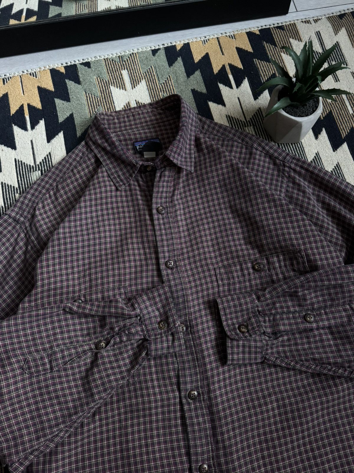 Patagonia Vintage 90’s Patagonia Organic Cotton ButtonUp Flannel Shirt Size US M / EU 48-50 / 2 - 7 Thumbnail