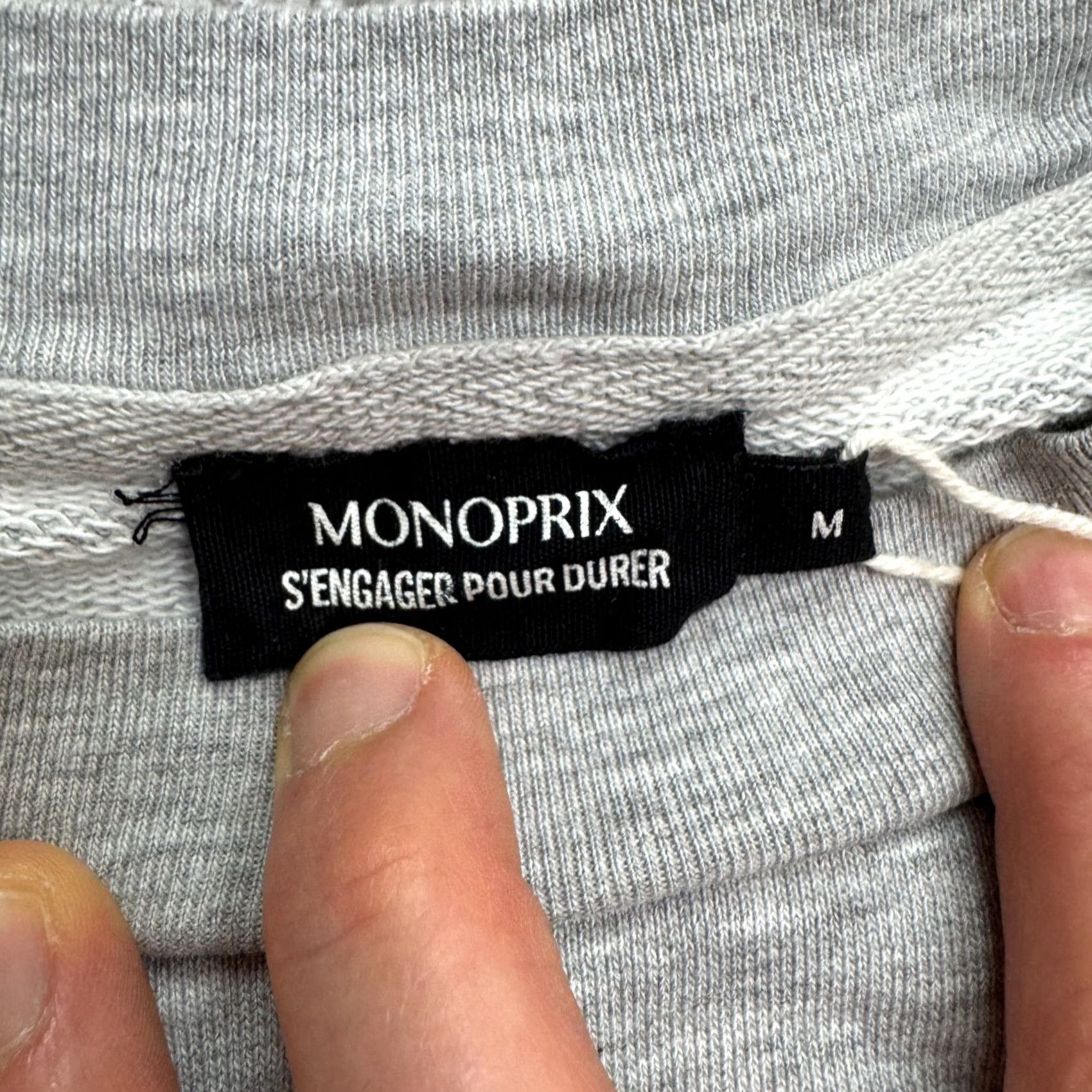 Vintage Monoprix Pullover Sweatshirt Womens M Gray Crew Neck Cotton Blend Casual Shirt Size M / US 6-8 / IT 42-44 - 4 Thumbnail