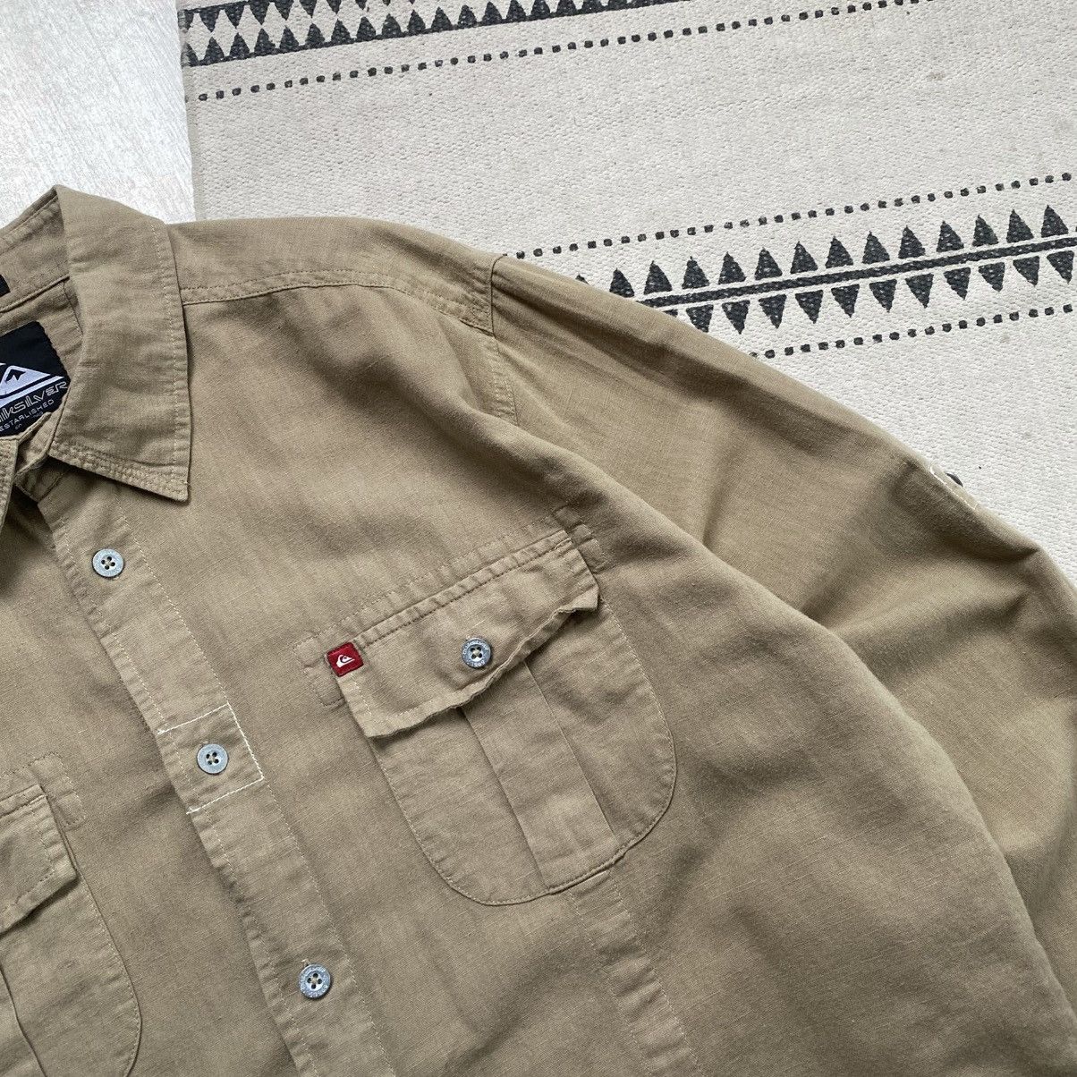 Quiksilver Premium Vintage Quiksilver Linen shirt Button Up Surf style Size US L / EU 52-54 / 3 - 4 Thumbnail