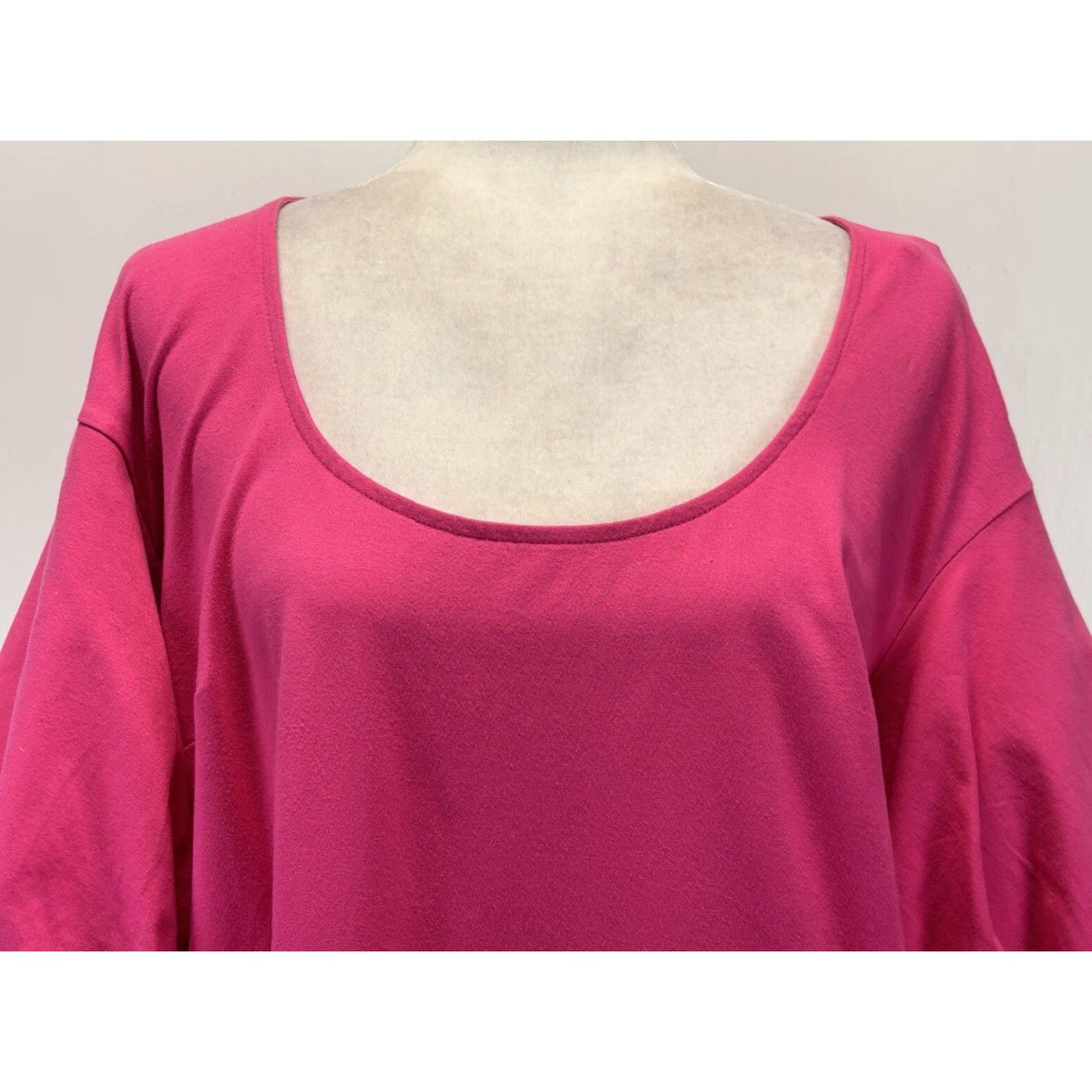 Vintage eShakti Pink Maxi Shift Dress Plus Size 1X 18W Puff Short Sleeve Women's Size 40" / US 18 - 5 Thumbnail