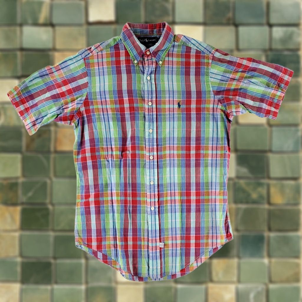 Ralph Lauren Ralph Lauren Shirt Madras Plaid Button Down Short Sleeve Mens M Multicolor Size US M / EU 48-50 / 2 - 1 Thumbnail