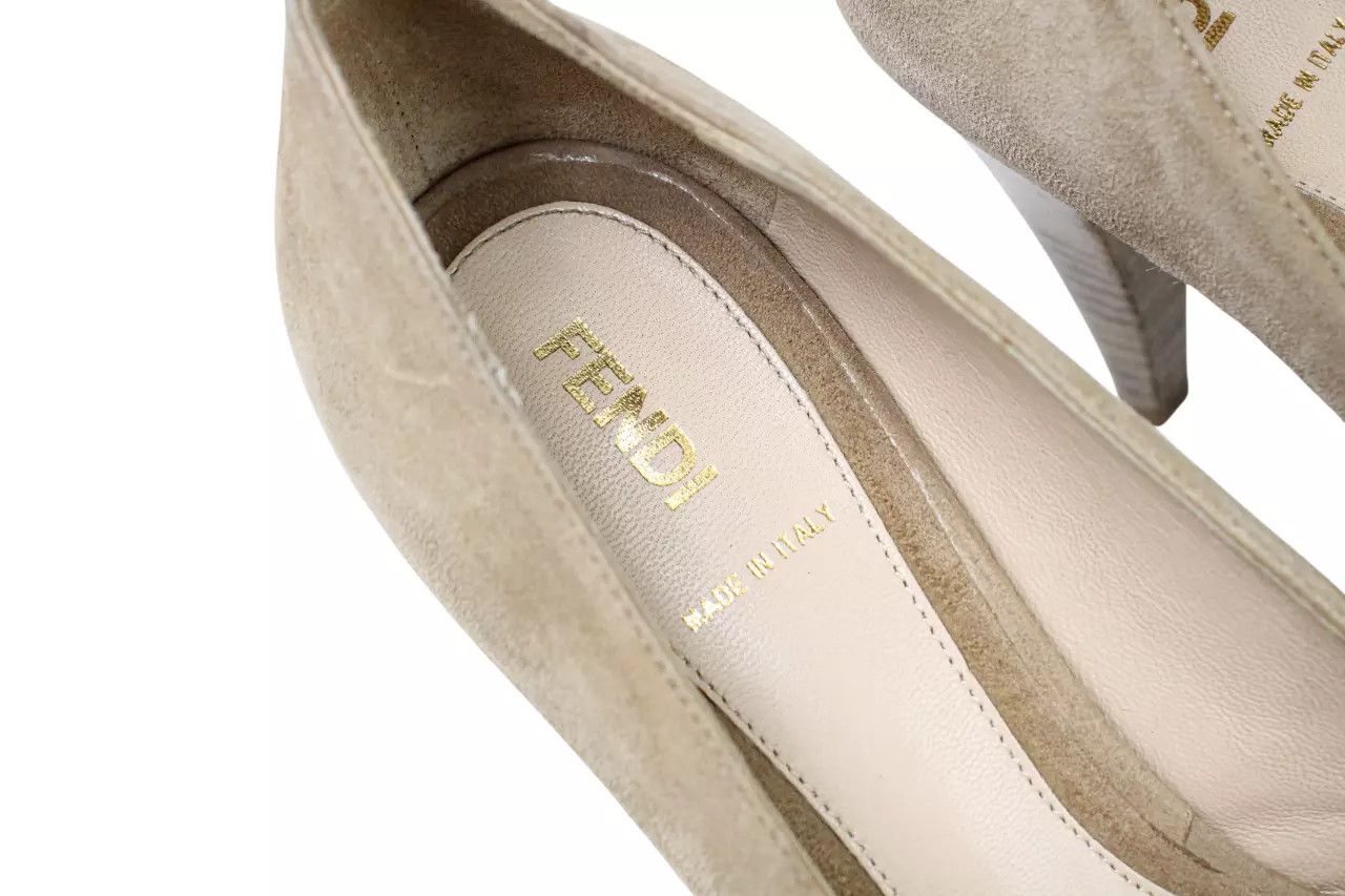 Fendi FENDI Women's EU 38 Peep Toe Patent & Suede Leather Heel Size US 8 / IT 38 - 8 Thumbnail