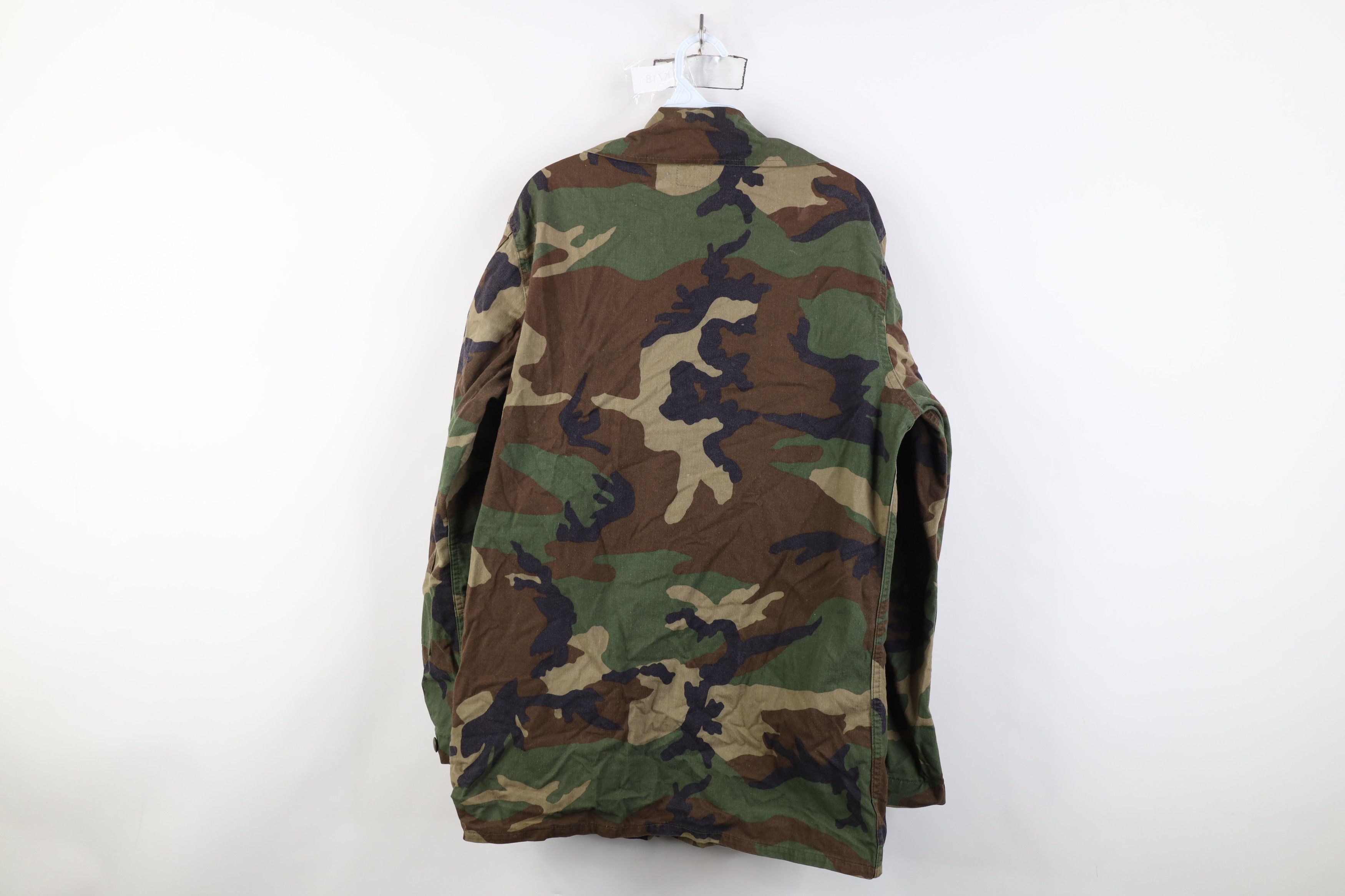 Vintage Vintage 80s USGI Woodland Camouflage Combat Coat Jacket USA Size US M / EU 48-50 / 2 - 13 Thumbnail