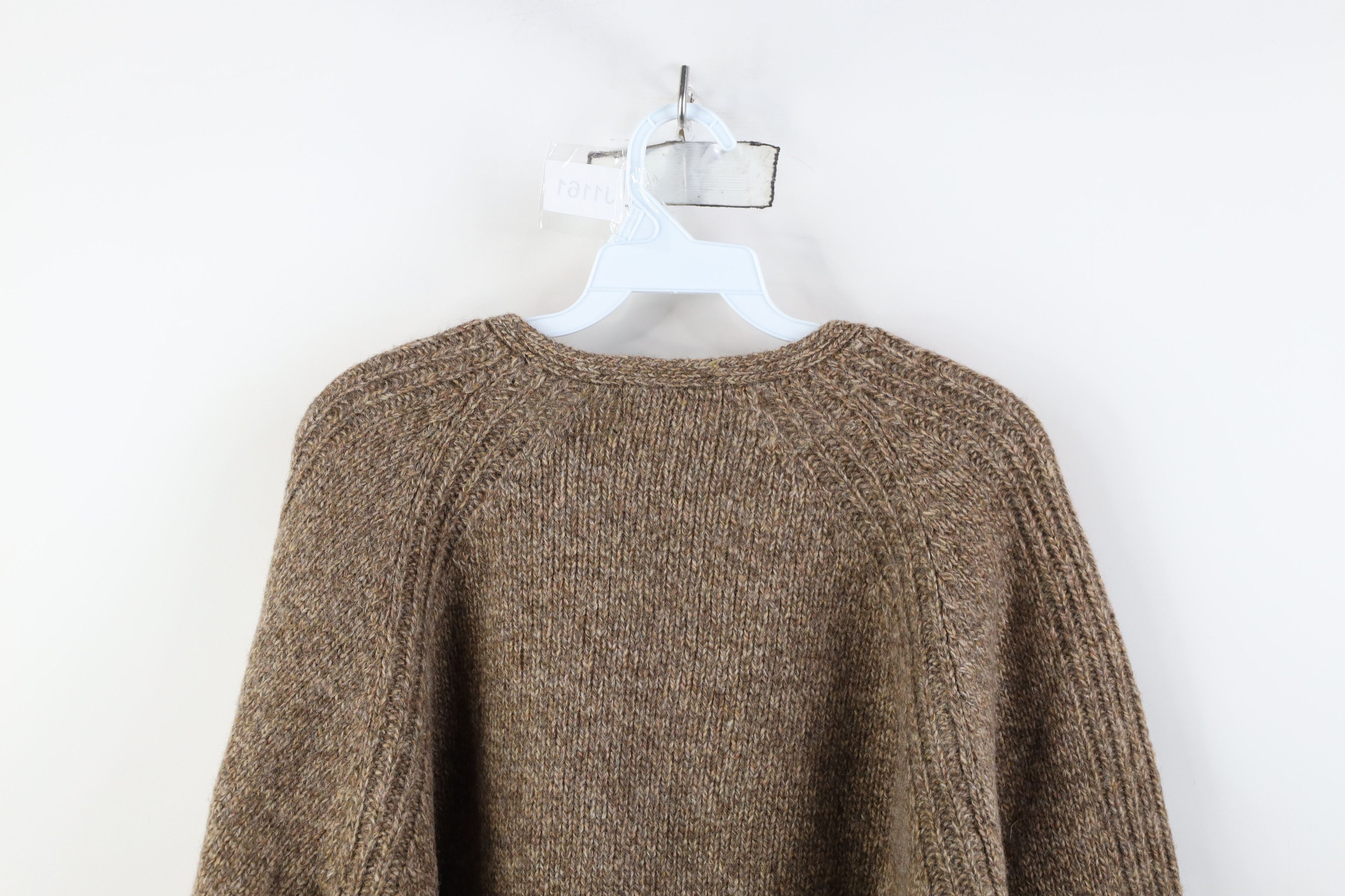 Vintage Vintage 90s Streetwear Knit V-Neck Sweater Heather Brown Size XL / US 12-14 / IT 48-50 - 8 Thumbnail