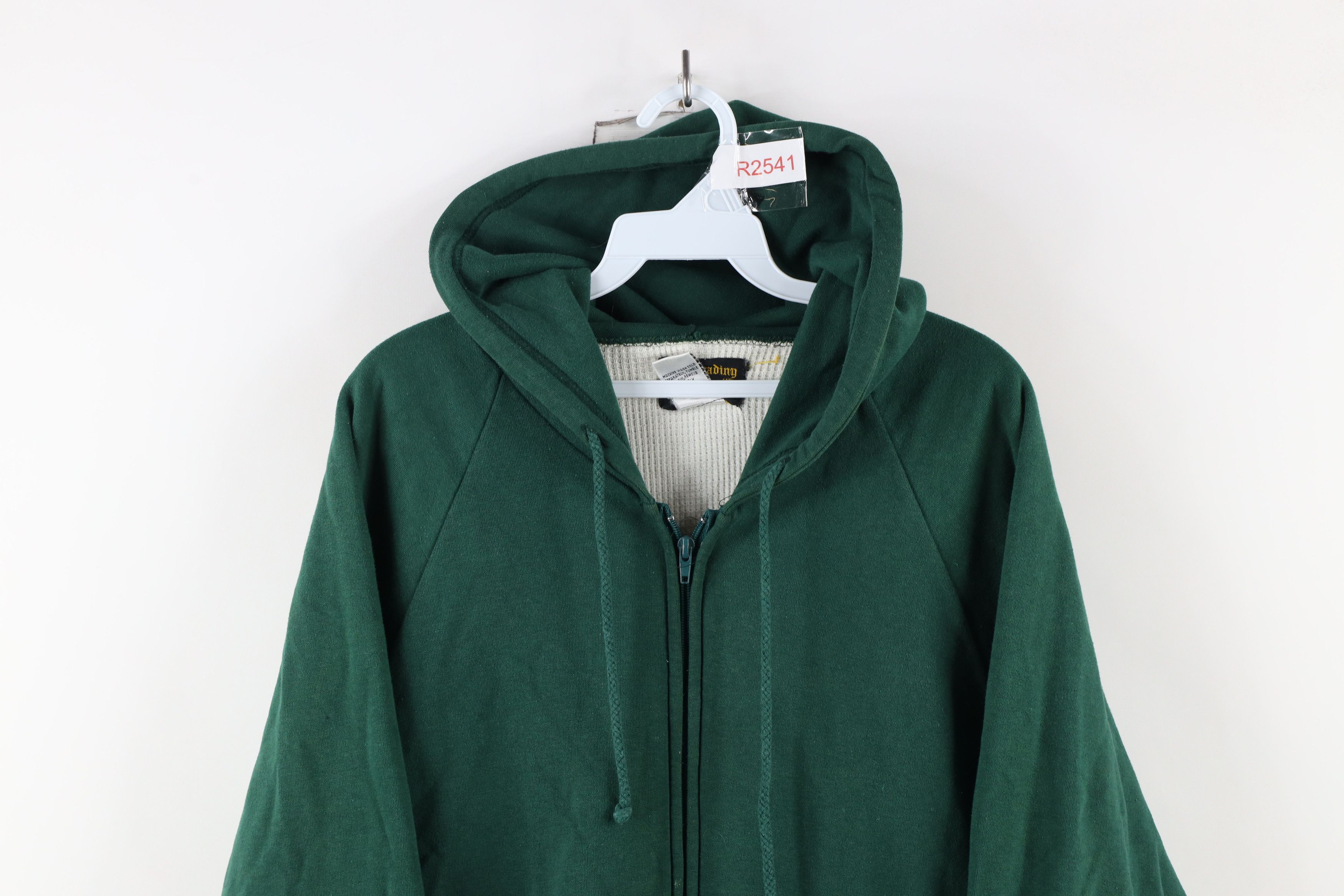 Vintage Vintage 90s Streetwear Thermal Waffle Knit Lined Hoodie Size US XXL / EU 58 / 5 - 2 Thumbnail