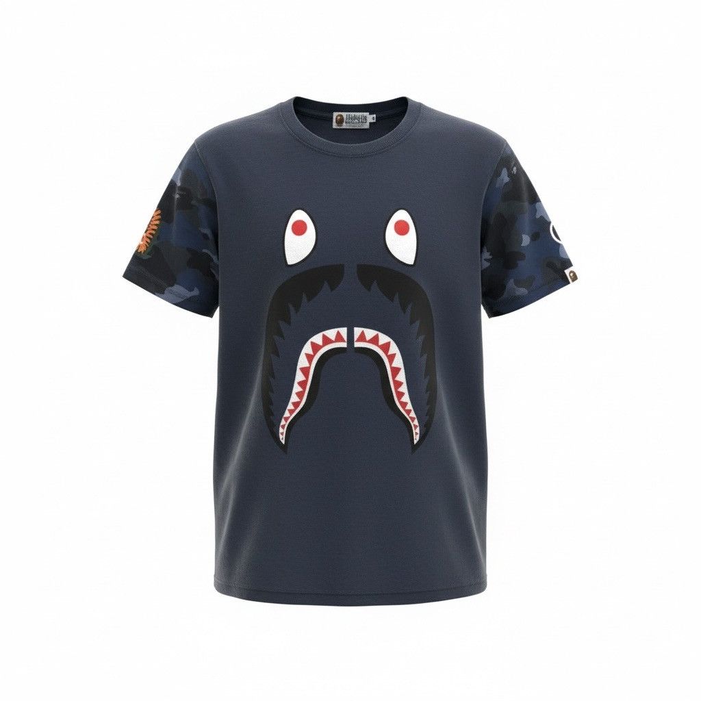 Bape Color Camo Shark Tee Size US M / EU 48-50 / 2 - 1 Thumbnail