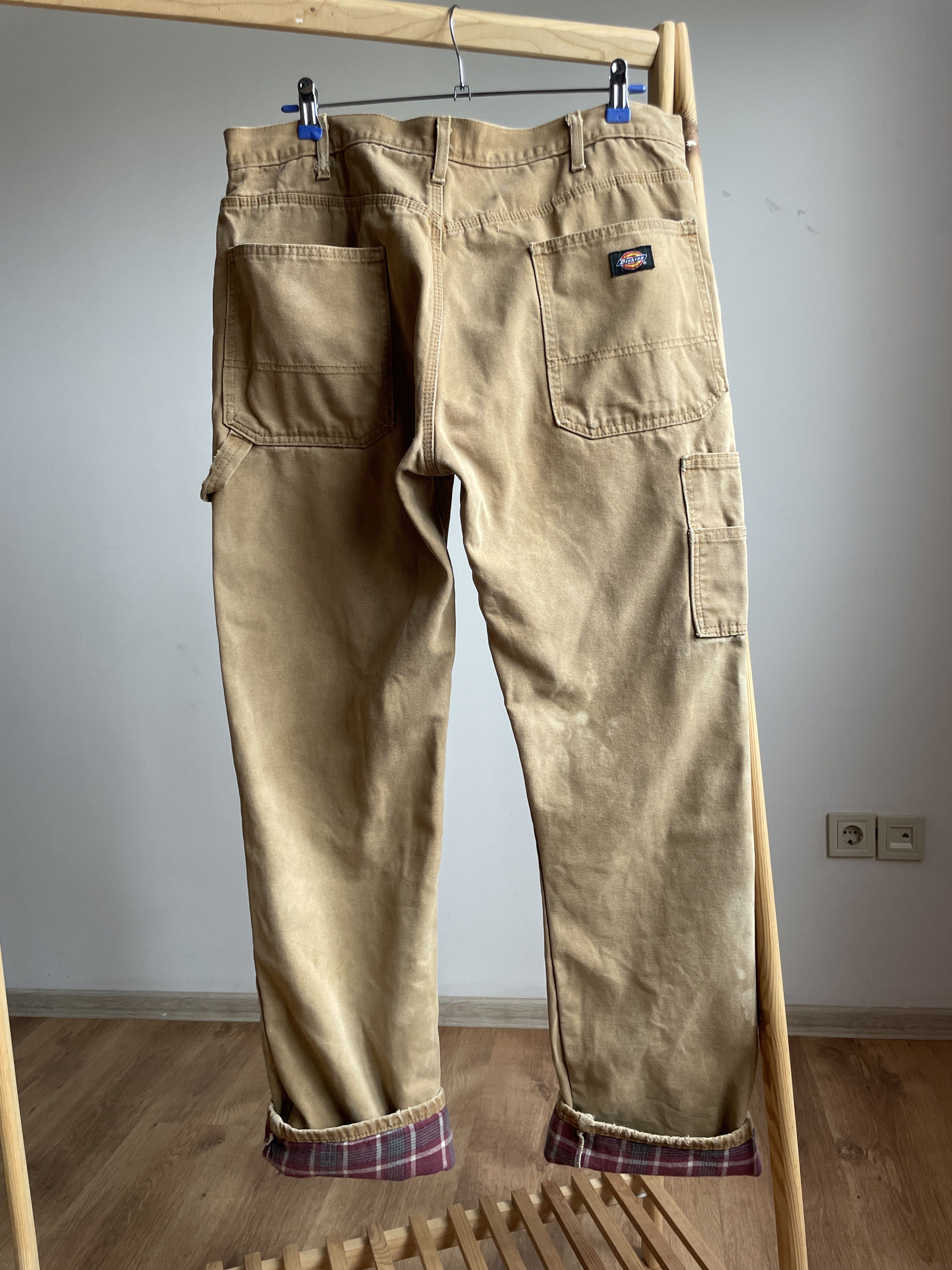 Dickies Dickies Flannel Lined Duck Canvas Carpenter Work Pants Size US 36 / EU 52 - 2 Thumbnail