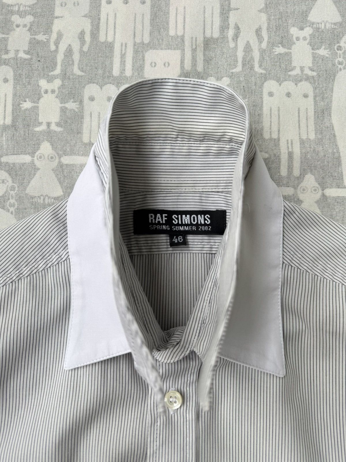 Raf Simons Raf Simons SS02 Double Collar Pinstripe Button-Up Shirt Size US S / EU 44-46 / 1 - 2 Thumbnail
