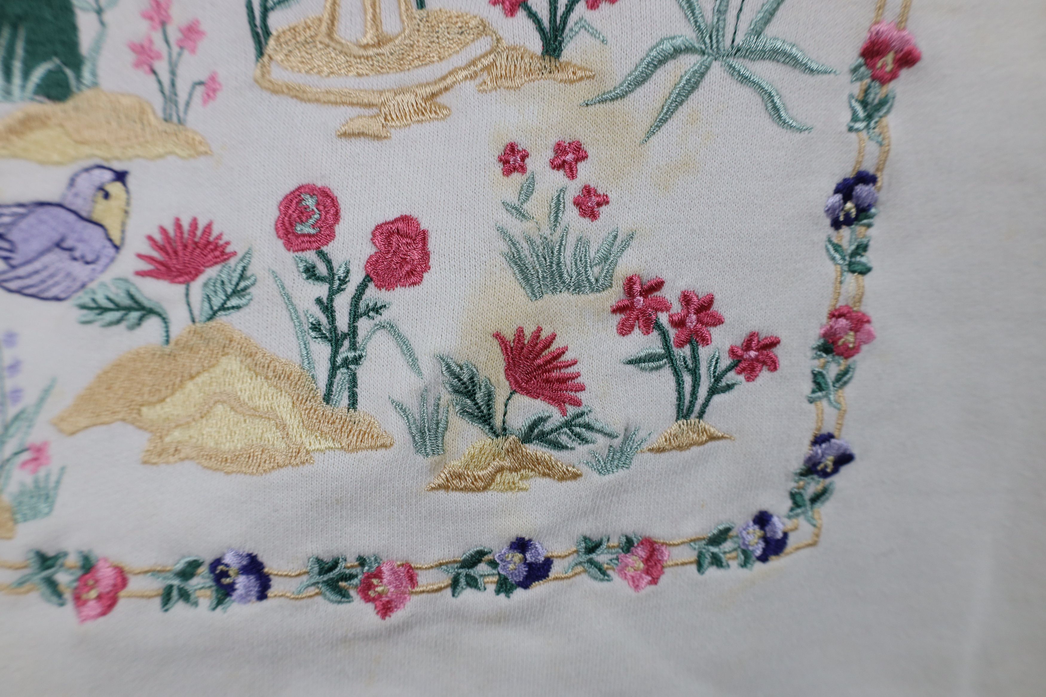 Vintage Vintage 90s Streetwear Nature Flower Bird Sweatshirt Size M / US 6-8 / IT 42-44 - 6 Thumbnail