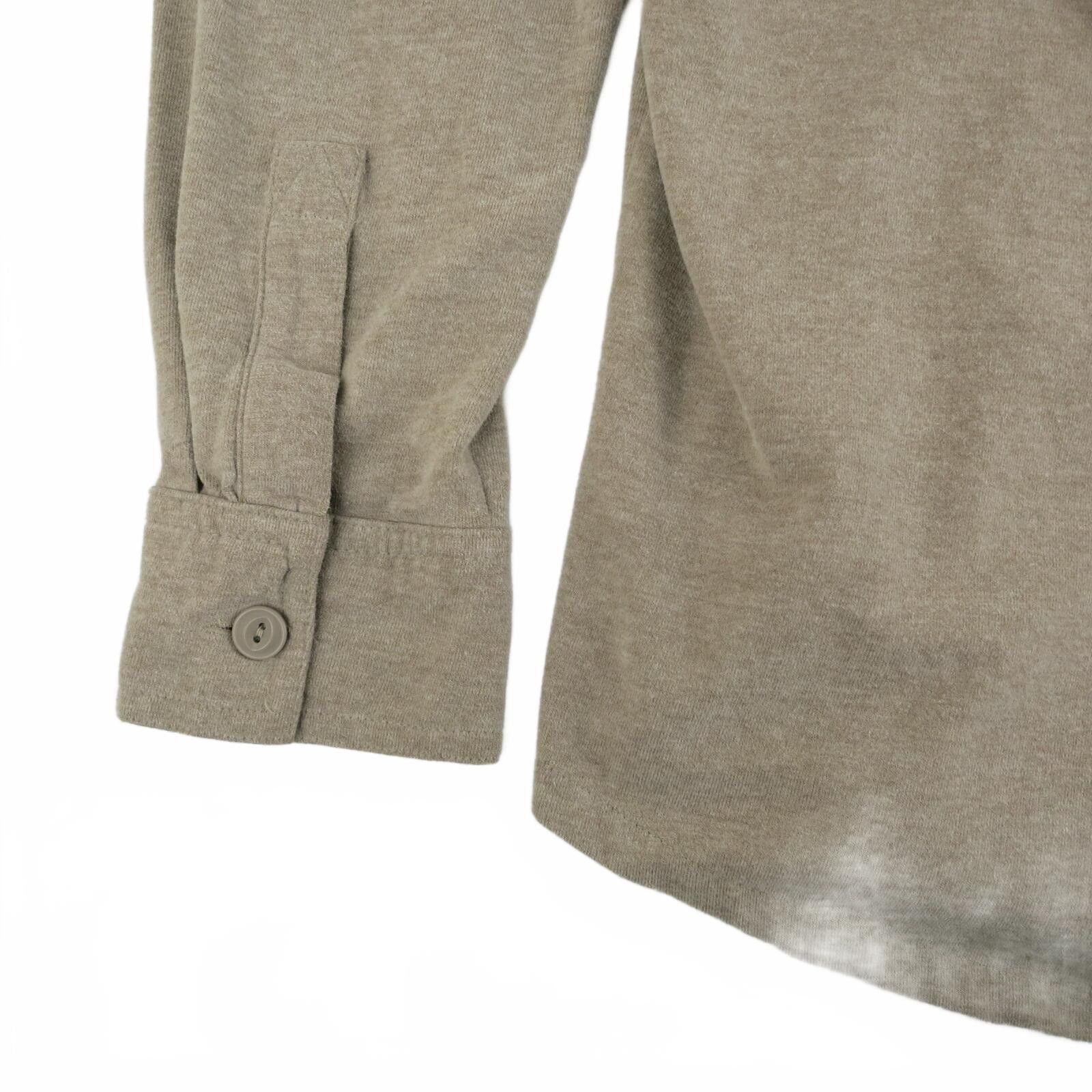 Gap Gap Long Sleeve Beige Polo Shirt with Button Pockets Size L Size US L / EU 52-54 / 3 - 5 Thumbnail