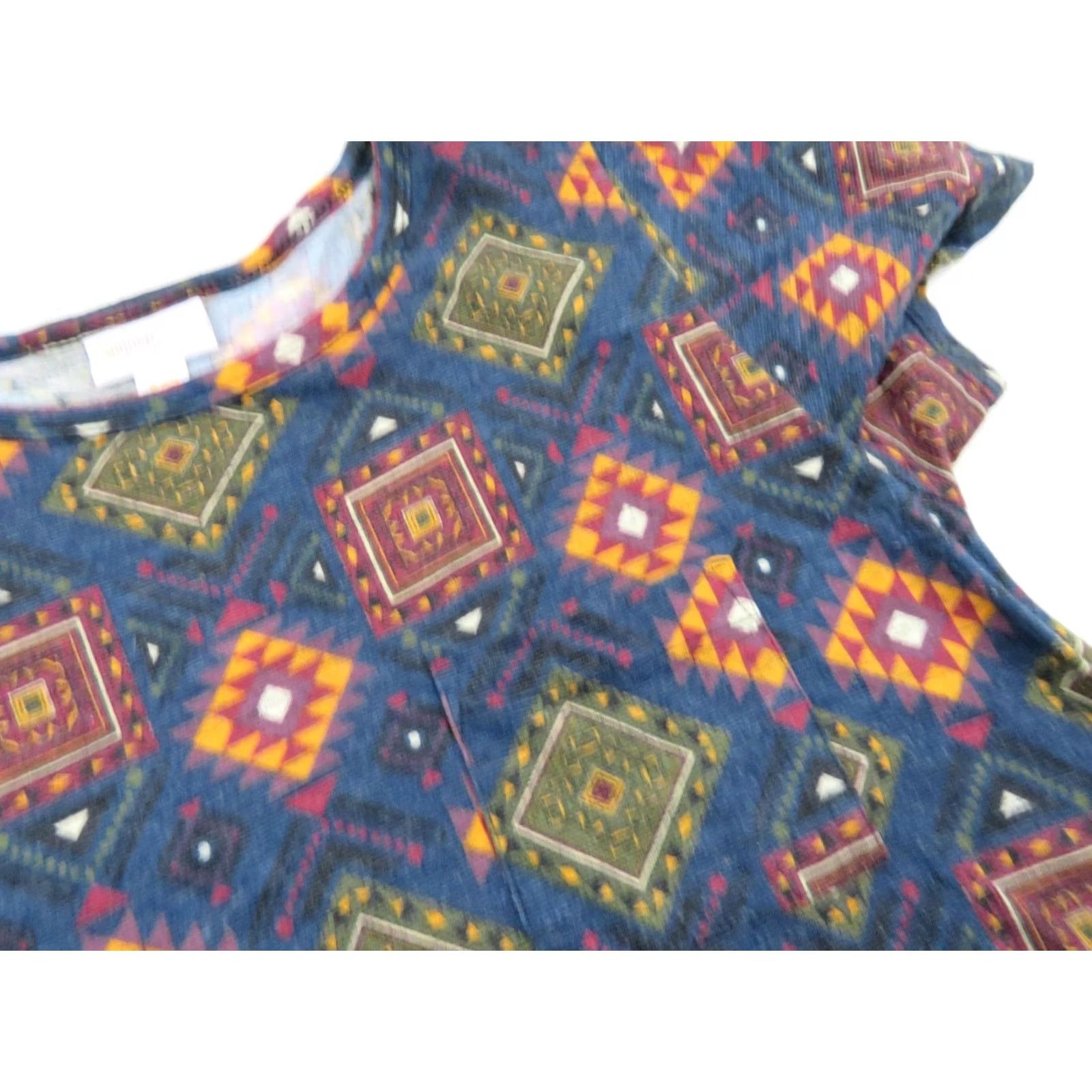 Vintage LuLaRoe Carly Dress 2XS Aztec Geometric Stretch EUC Womens Shirt Dress Size XXS / US 00 / IT 34 - 4 Thumbnail
