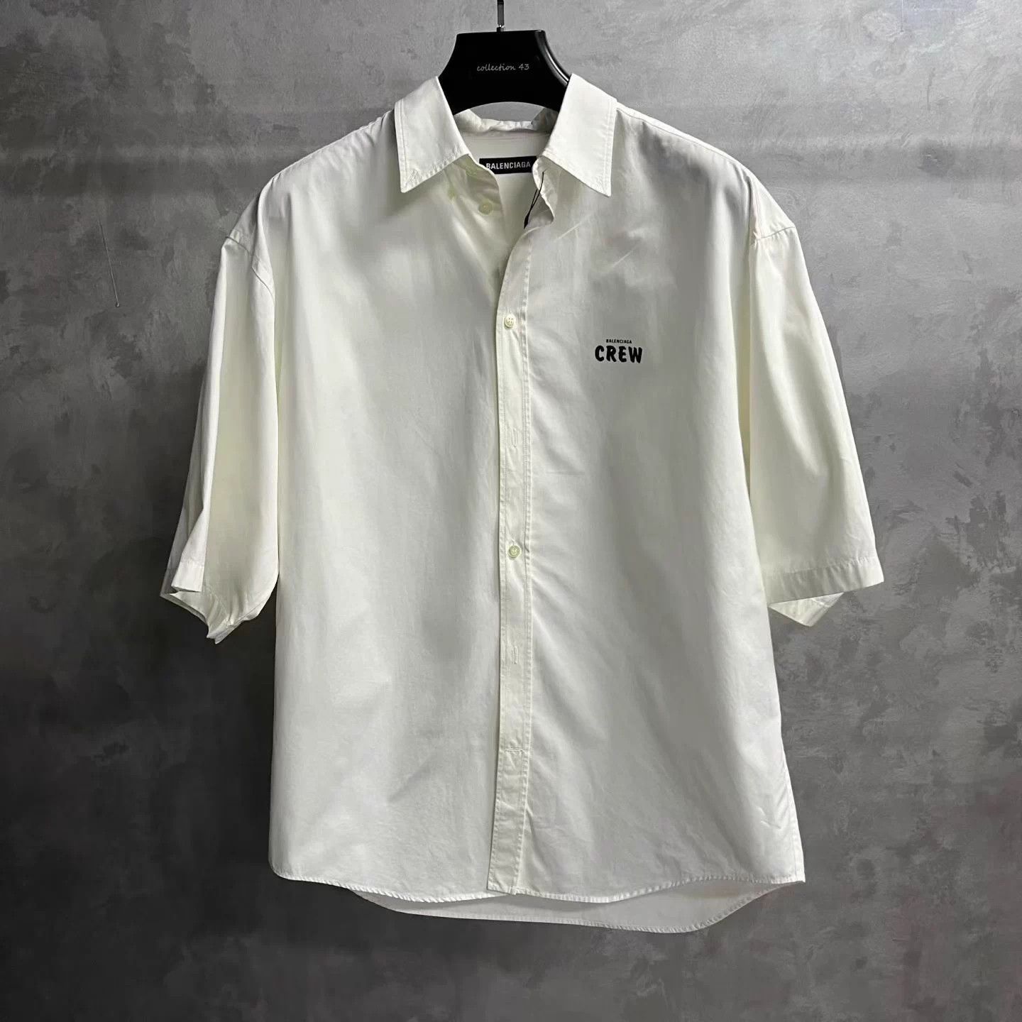 Balenciaga Balenciaga White Printed Collared Short-Sleeve Shirt Size US XXS / EU 40 - 1 Thumbnail
