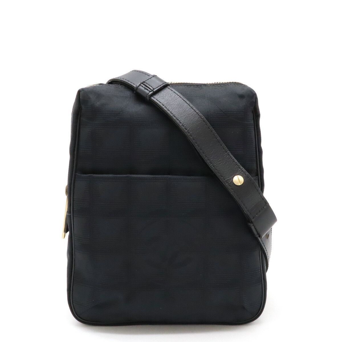 Chanel Chanel Chanel Nylon Jacquard New Travel Line Shoulder Bag A20513 Leather Shoulder Bag A20513 DUTY FREE for USA Size ONE SIZE - 1 Thumbnail