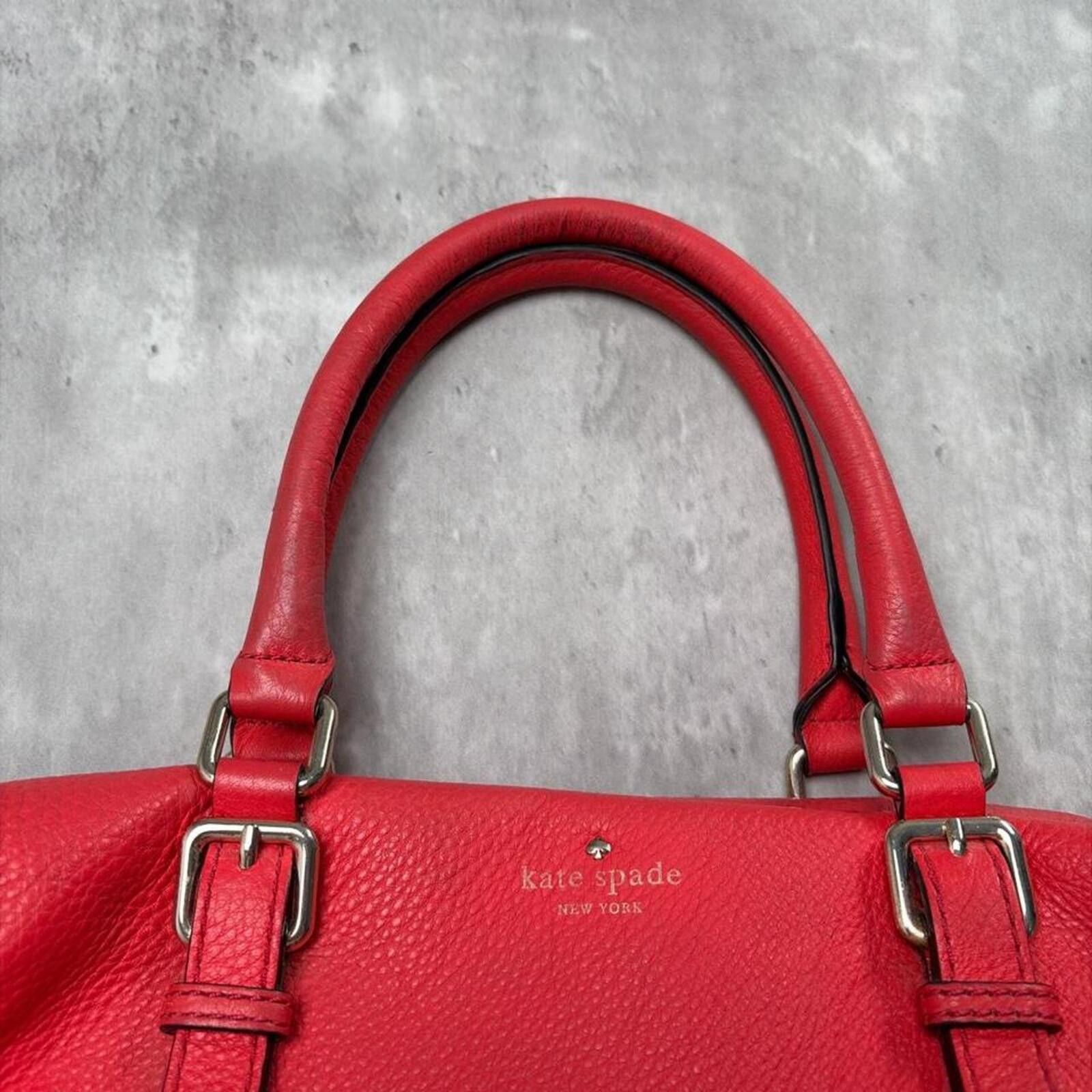 Other Y2K Red Kate Spade New York Grunge Leather Handbag Size ONE SIZE - 3 Thumbnail