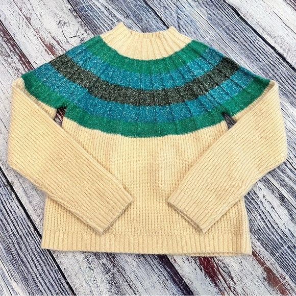 Other Greylin Striped Multicolor Mock Neck Sweater Size XS / US 0-2 / IT 36-38 - 2 Thumbnail