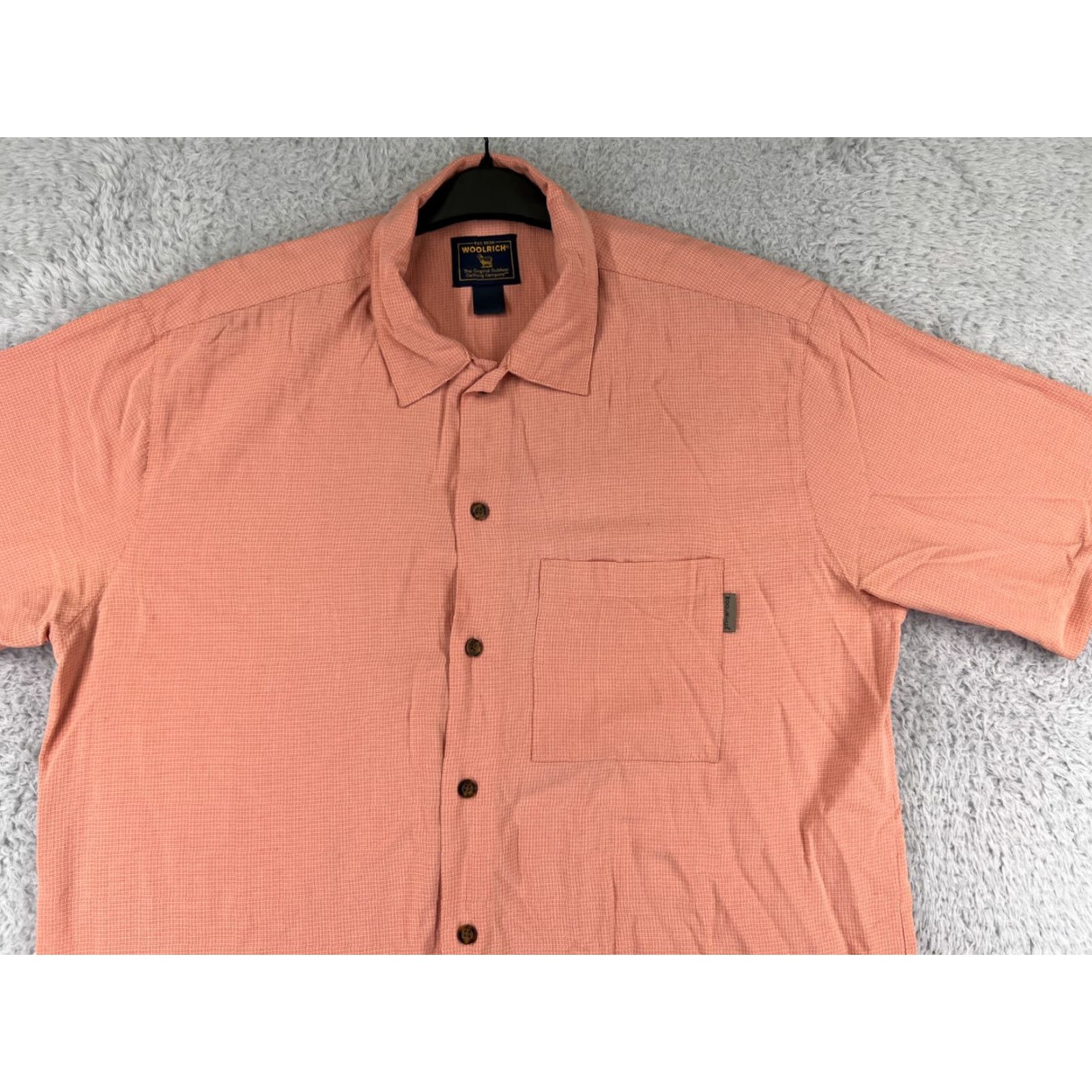Vintage Woolrich Shirt Mens XL Orange Button-Up Pocketed Camp Outdoor casual Workwear 2000s Mens Size US XL / EU 56 / 4 - 4 Thumbnail