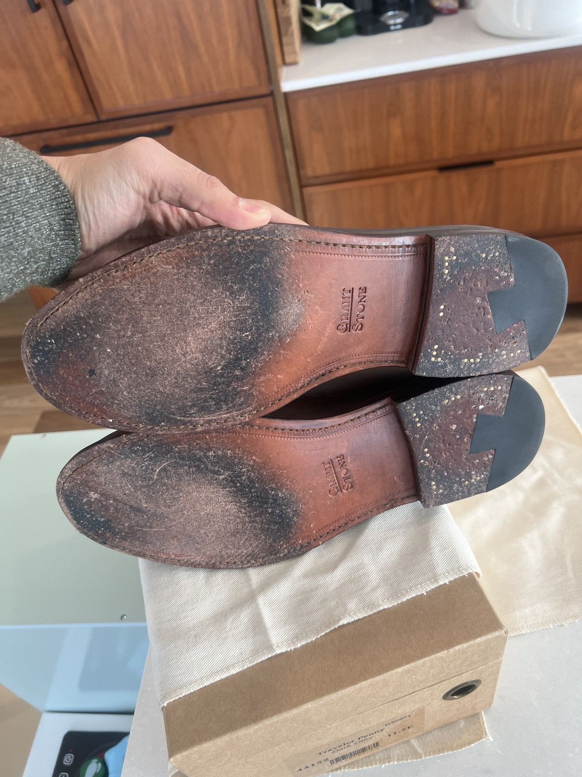 Grant Stone Grant Stone Traveler Penny Dark Olive Chromexcel 11.5E Size US 11.5 / EU 44-45 - 9 Thumbnail