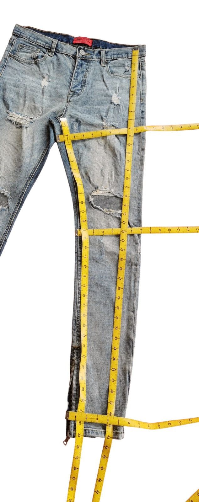 Japanese Brand Dress Volume The Destroyed Denim Lookalike Fear Of God Jeans Size US 31 - 12 Thumbnail