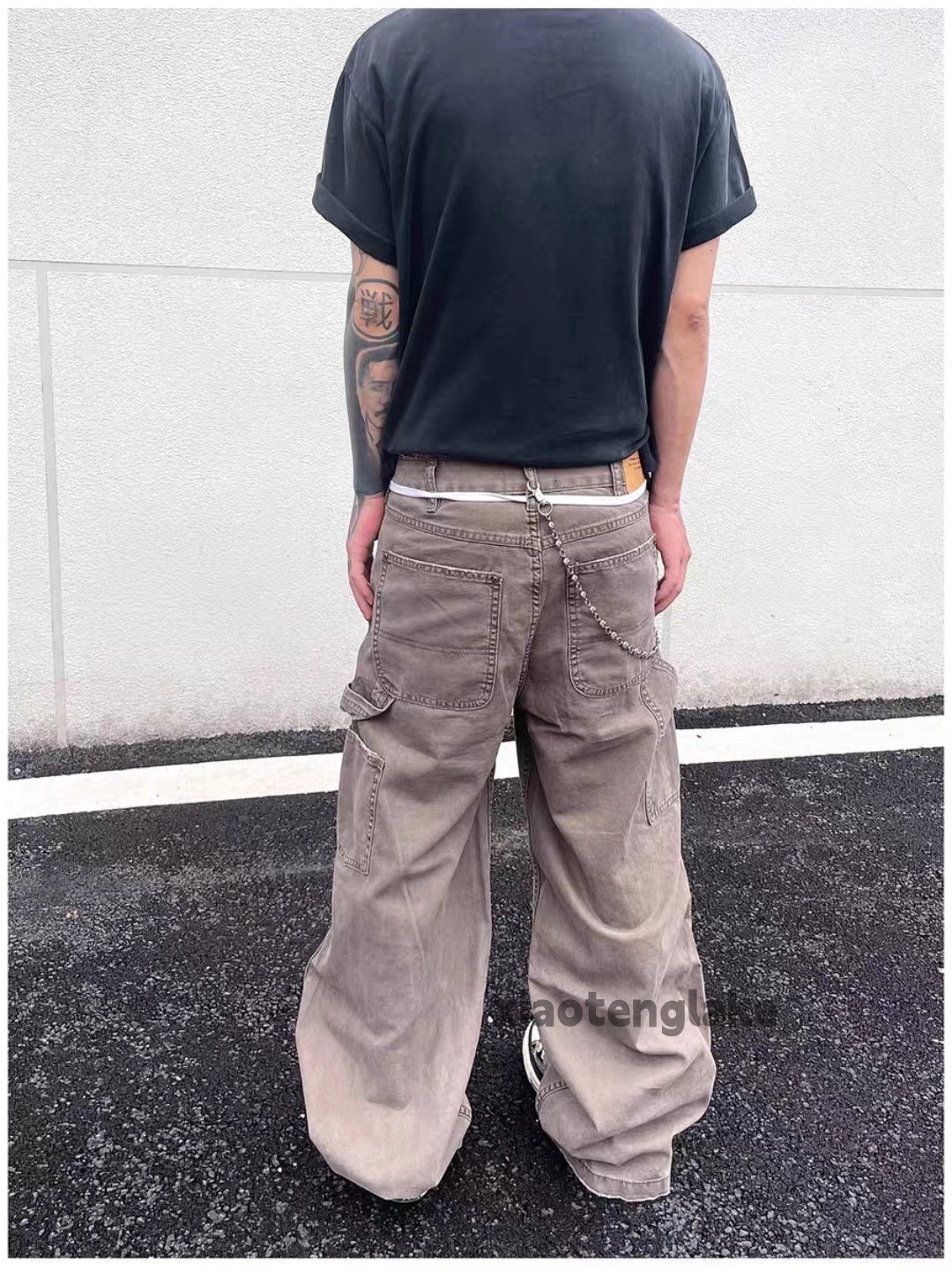Vintage Unisex utility loose baggy skate hiphop Carpenter pants Size US 32 / EU 48 - 2 Thumbnail