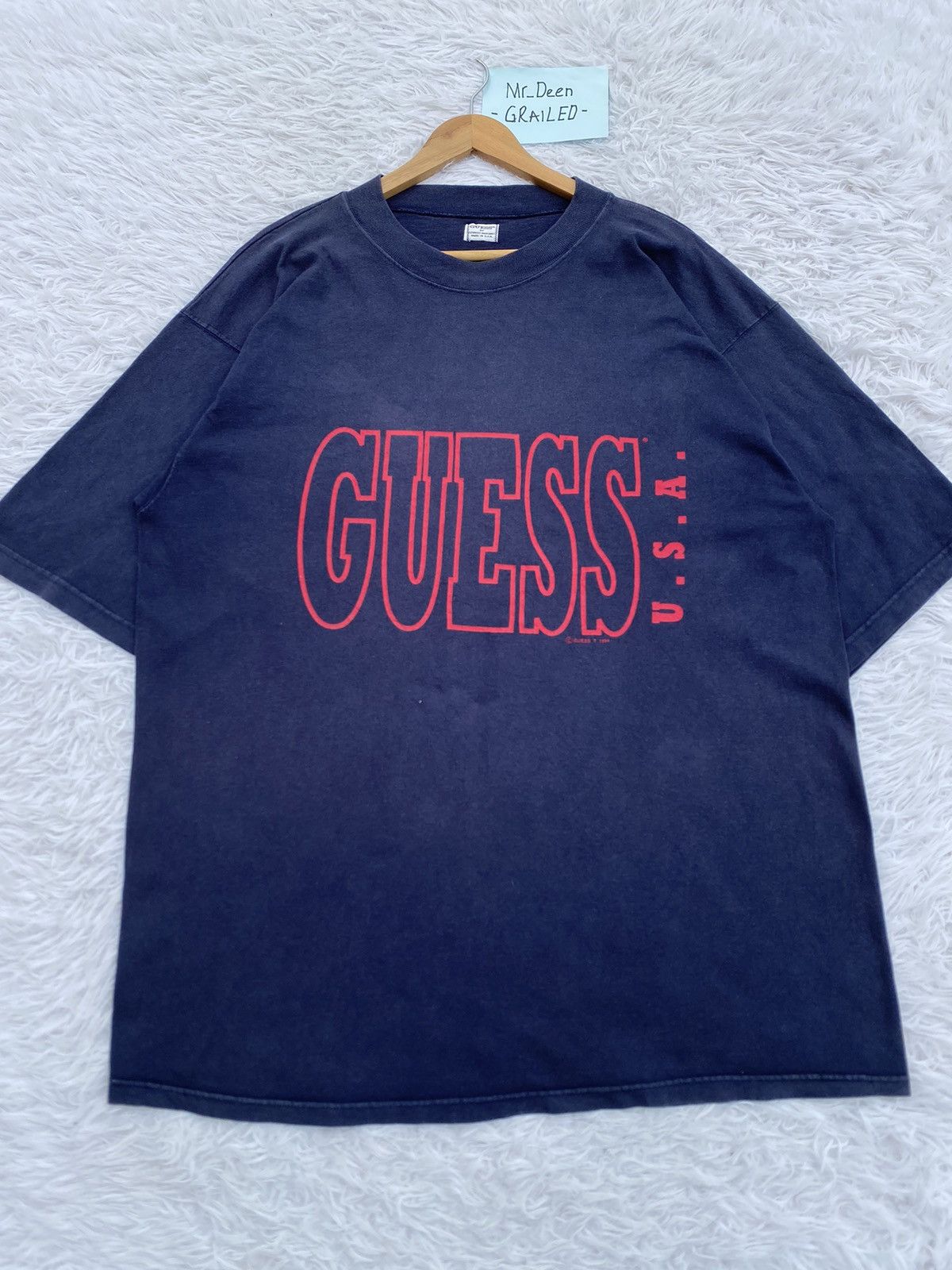 Guess Rare Vintage Guess USA SpellOut T shirt Size US XL / EU 56 / 4 - 4 Thumbnail