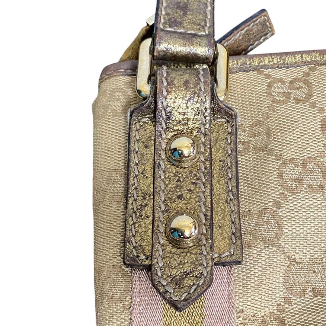 Gucci Gucci - Princesss Shoulder Bag Charm Gold Pink GG Monogram Size ONE SIZE - 8 Thumbnail