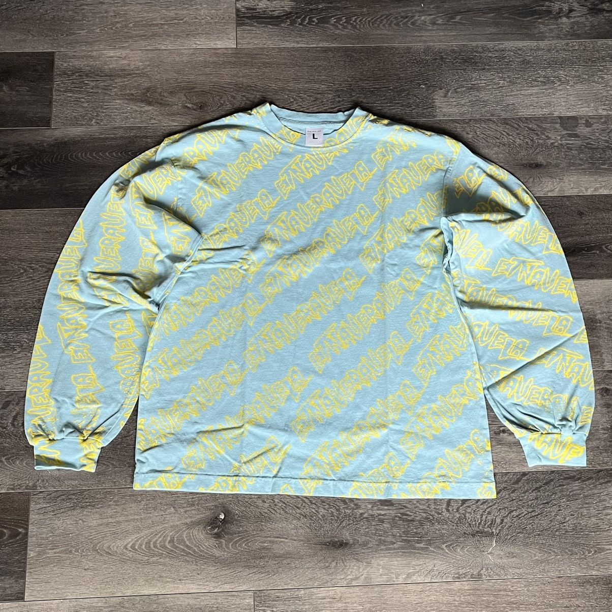 Fakemink Etna Vera Vela All Over Print Long Sleeve Blue Tee
