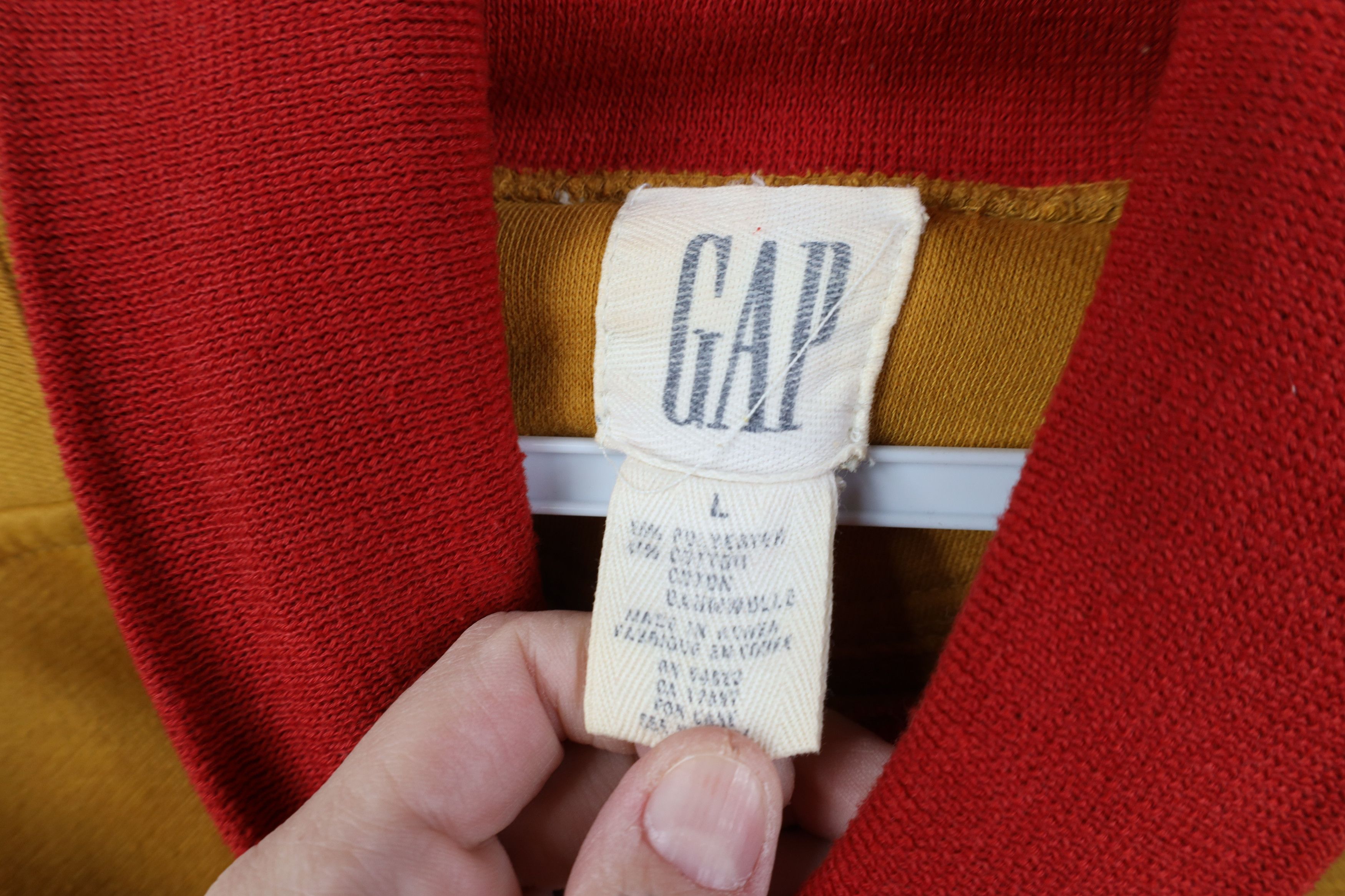 Gap Vintage 90s Gap Golden Harvest Turtleneck Sweatshirt Gold Size L / US 10 / IT 46 - 11 Thumbnail