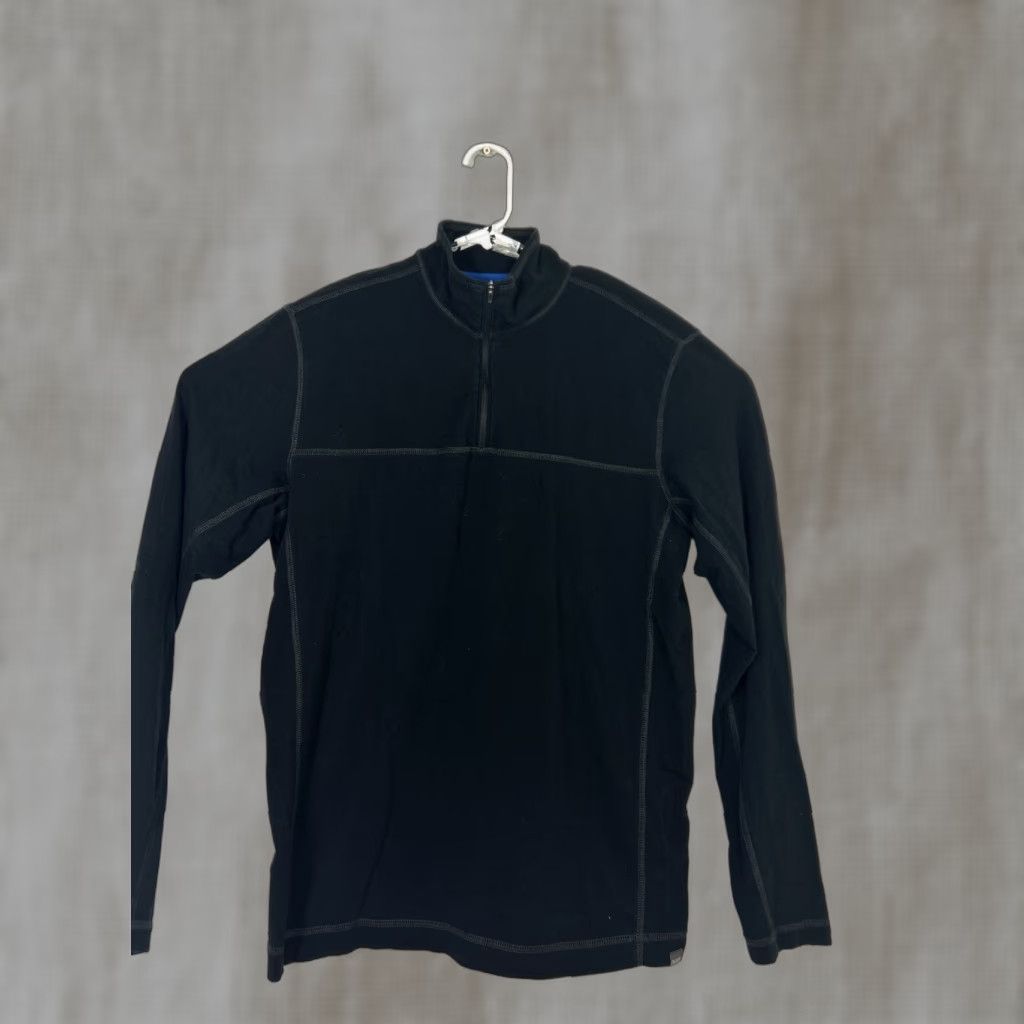 Eddie Bauer Eddie Bauer Sweater Adult Medium Black 1/4 Zip Pullover Outdoor Men Regular Knit Mock Neck Size US M / EU 48-50 / 2 - 1 Thumbnail