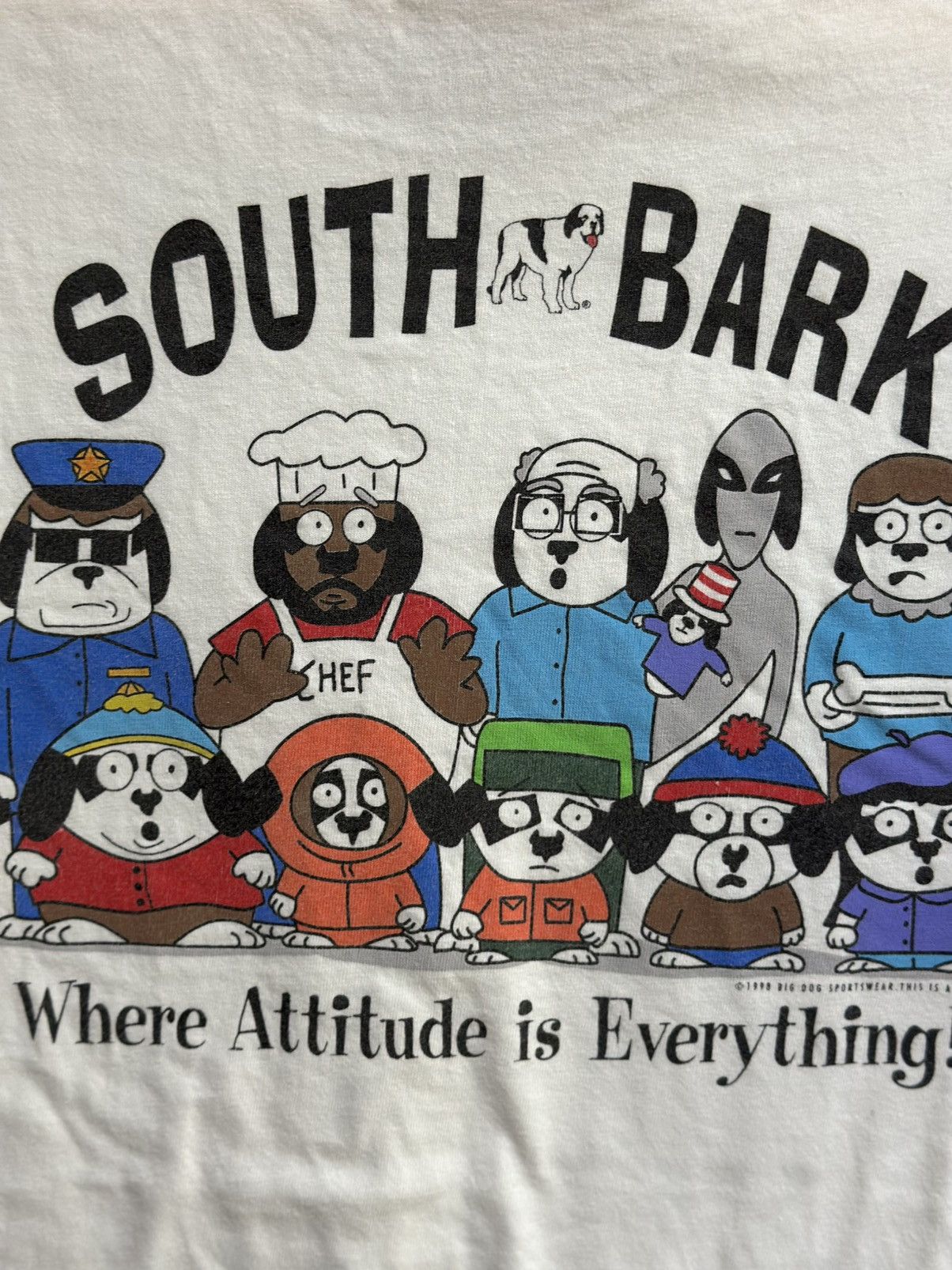 Big Dogs × Vintage Vintage Big Dogs South Bark Faded Tee Size US M / EU 48-50 / 2 - 2 Thumbnail