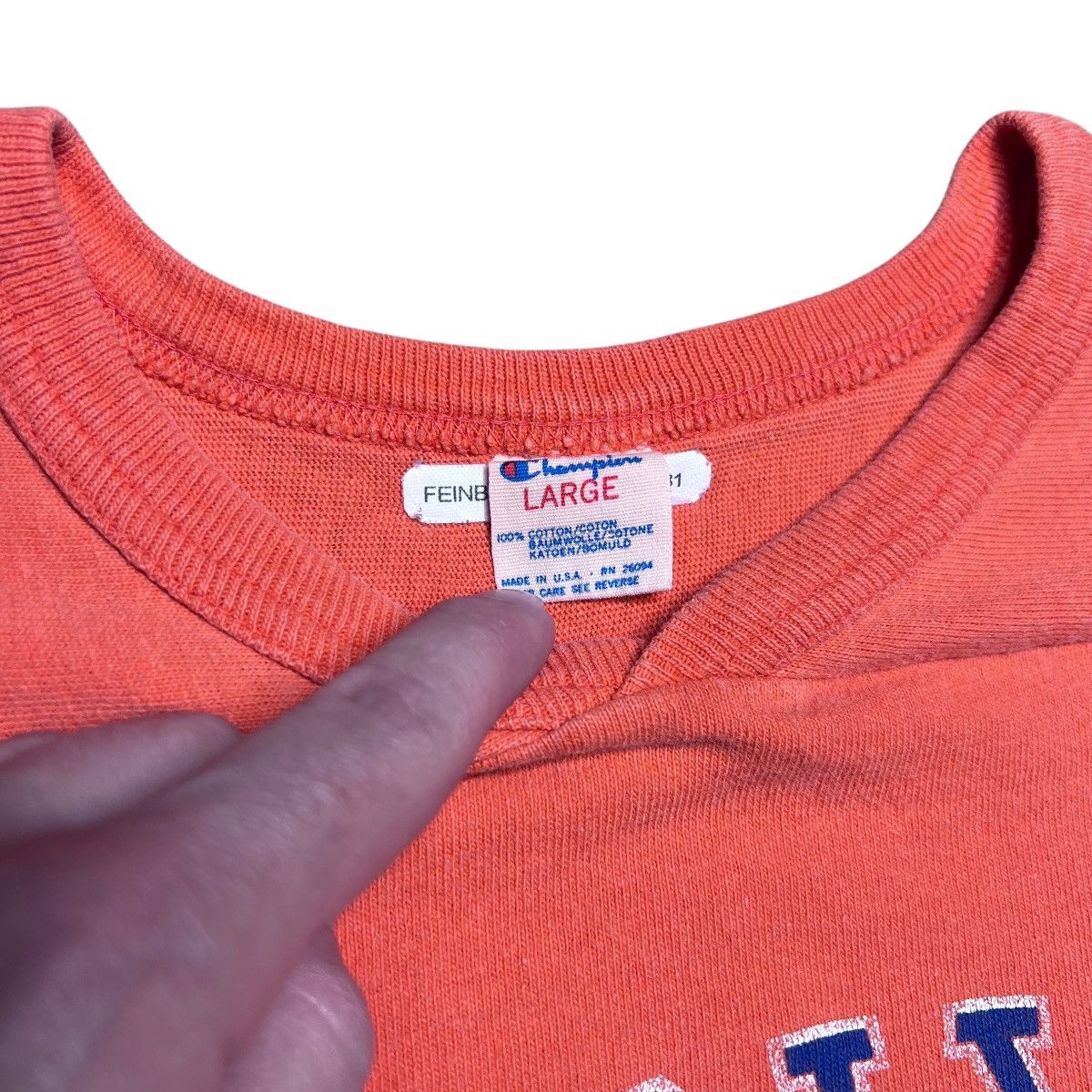 Champion × NFL × Vintage Vintage 1980s NFL Denver Broncos Champion Quarter Sleeve Tee Size US L / EU 52-54 / 3 - 2 Thumbnail