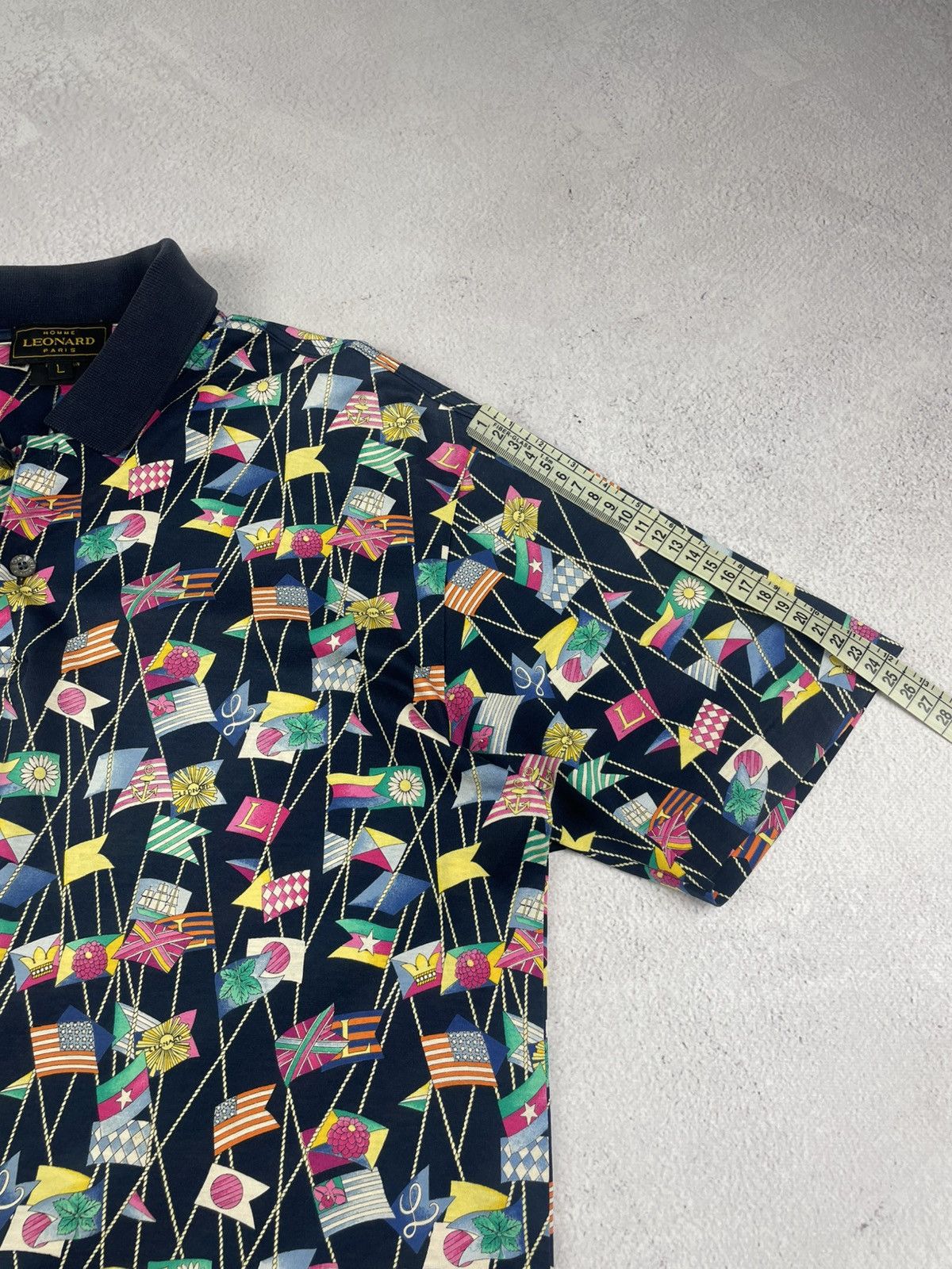 Leonard Paris Leonard Paris Homme Vintage Polo Shirt Sailing Flags Print Size US L / EU 52-54 / 3 - 16 Thumbnail