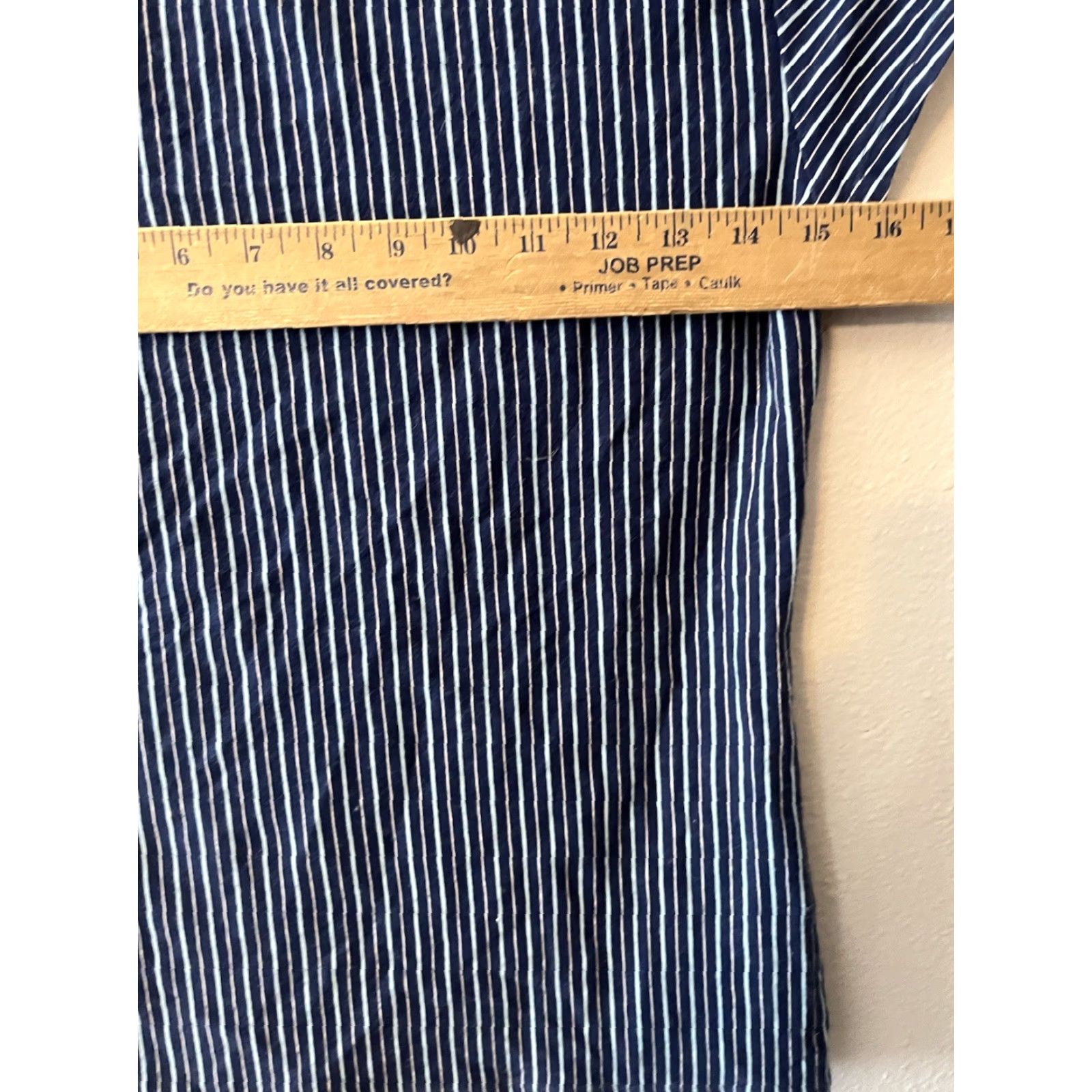 Ann Taylor Ann Taylor Loft Womens Blouse Shirt Cap Sleeve Blue Stripe M Size M / US 6-8 / IT 42-44 - 5 Thumbnail
