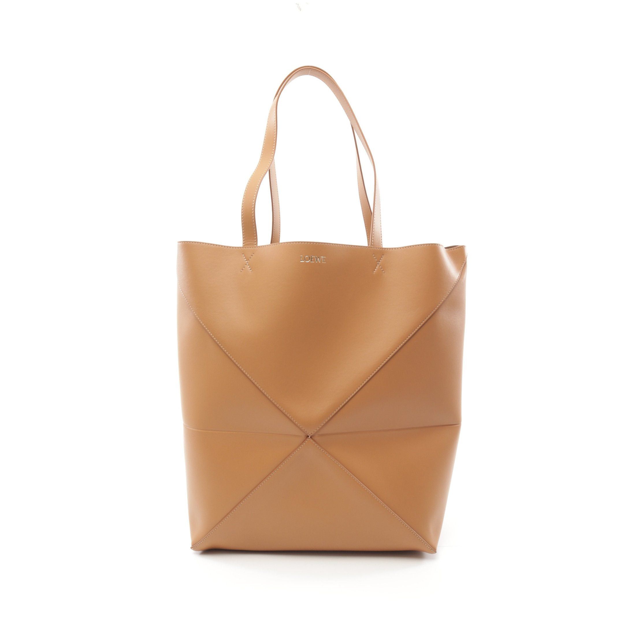 Loewe Loewe Puzzle Fold Xl Shoulder Bag Tote Leather Light Brown Size ONE SIZE - 1 Thumbnail