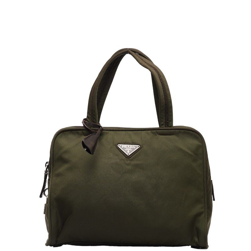 image of Prada Tessuto Handbag in Bronze, Women's
