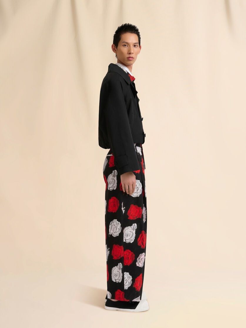 Marni o1f1d3z0326 Poplin Double Breasted Jacket in Black Size US XL / EU 56 / 4 - 6 Thumbnail