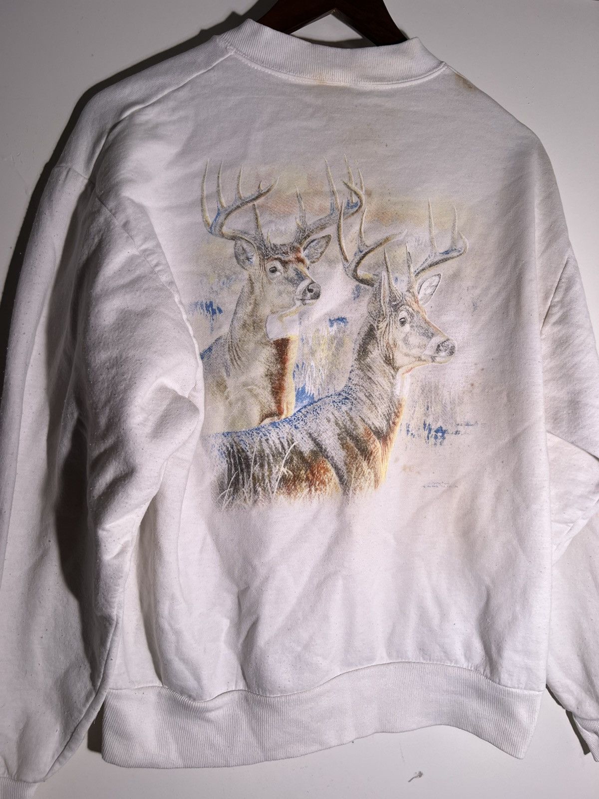 Vintage 90's VTG Vintage Deer Painting Art Retro Nature Sweatshirt Size US M / EU 48-50 / 2 - 8 Thumbnail