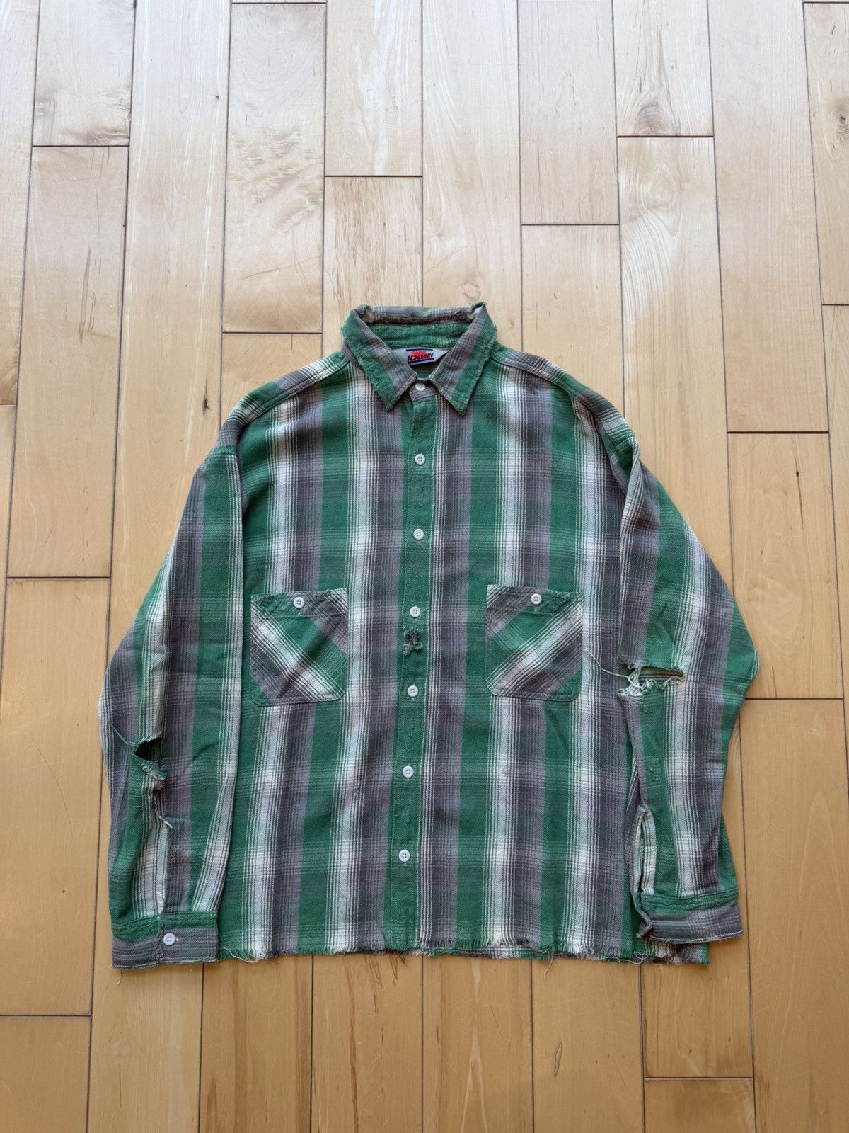 Saint Michael Distressed Flannel Size US L / EU 52-54 / 3 - 1 Thumbnail
