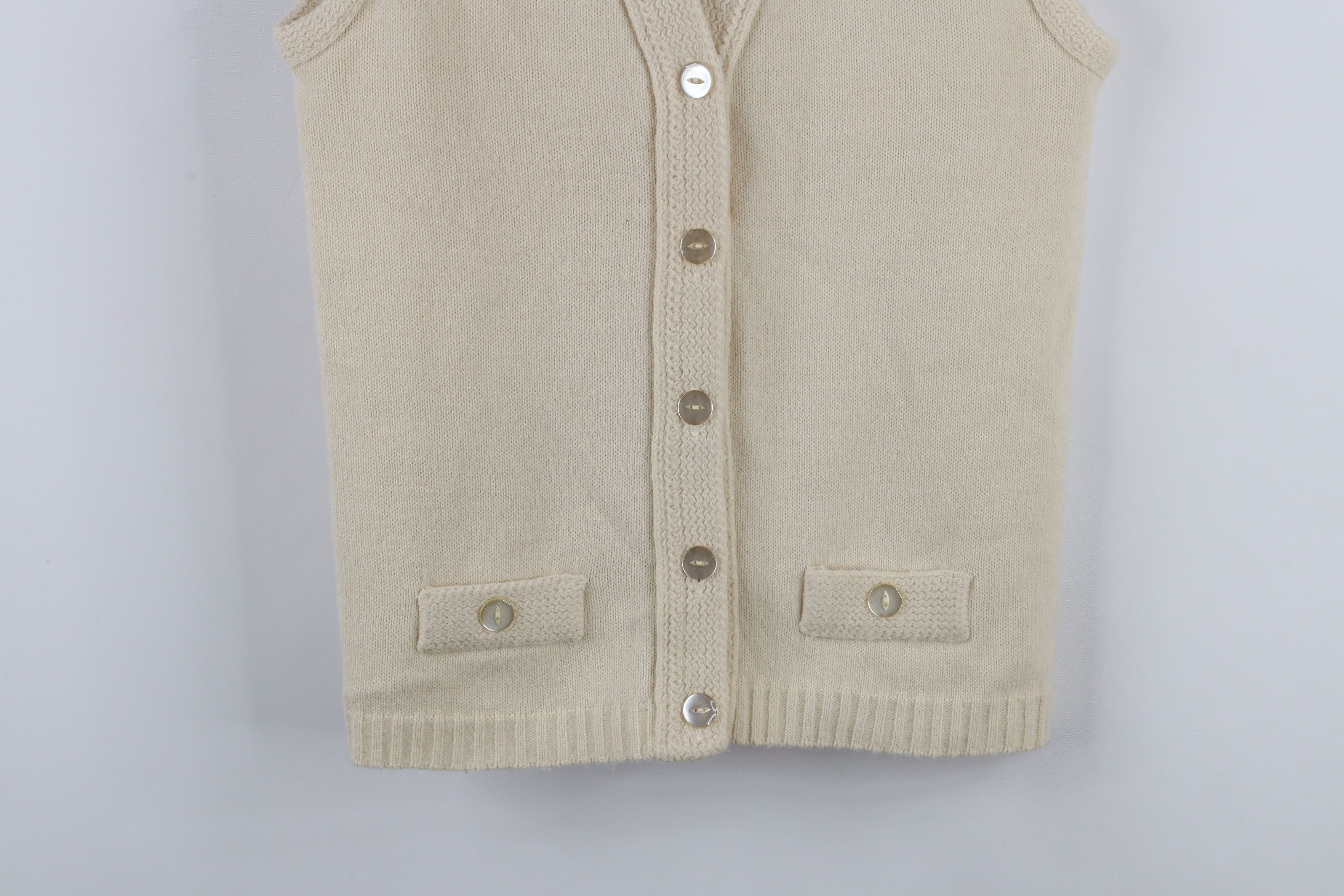 Vintage Vintage 50s Streetwear Eye Button Knit Cardigan Sweater Vest Size S / US 4 / IT 40 - 3 Thumbnail