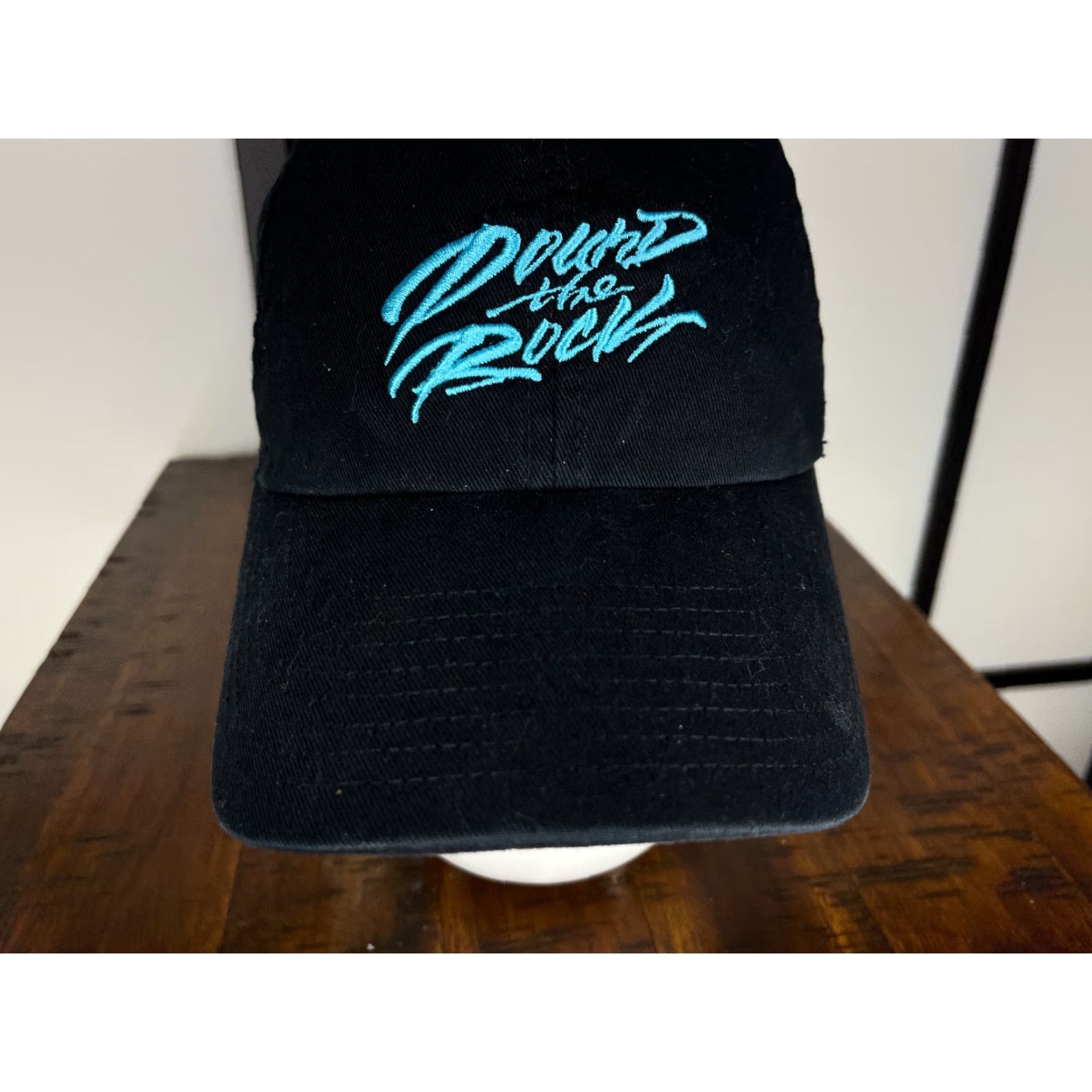 Vintage Pound The Rock Hat Cap Strap Back One Size Adult Black Cotton Twill Outdoor Baseball Cap Men Adjustable Lightweight Logo Outdoor Size ONE SIZE - 3 Thumbnail