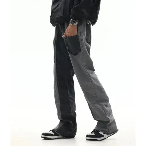 Japanese Brand Color Match Patchwork Baggy Denim Pant Size US 28 / EU 44 - 2 Thumbnail