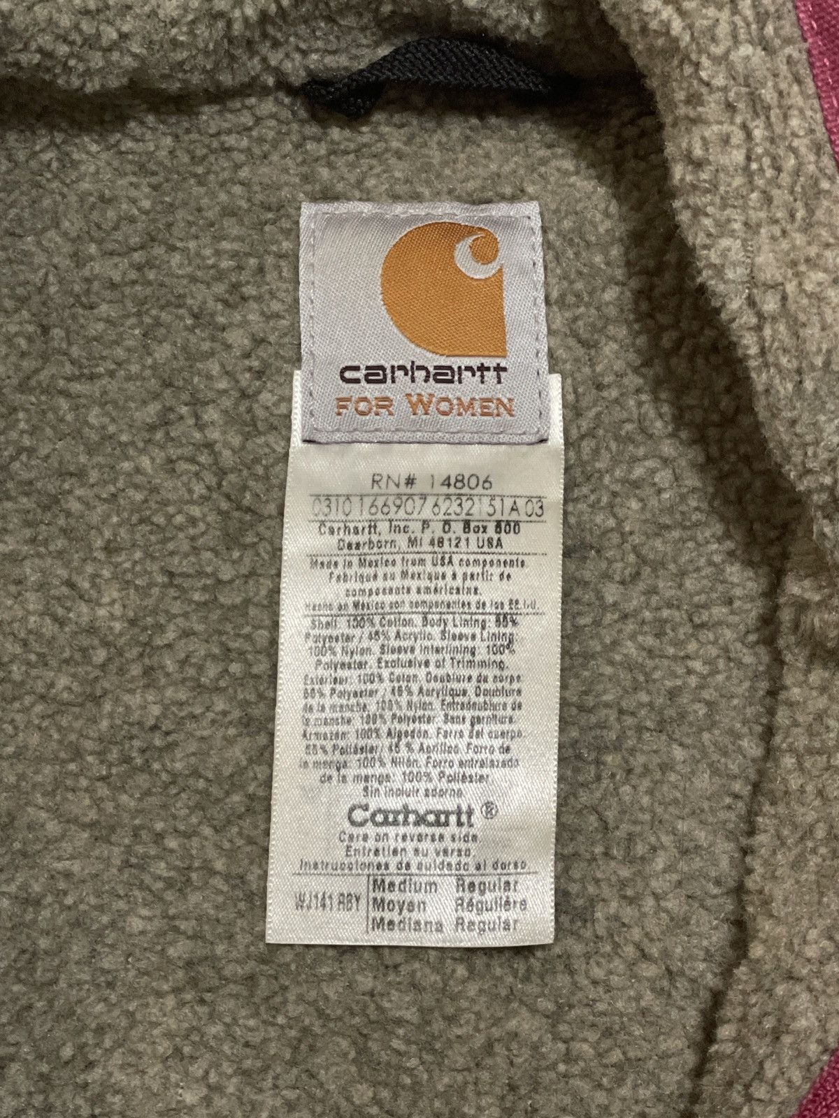Carhartt × Carhartt Wip × Vintage 1990s FADED PINK CARHARTT WIP DETROIT HOODED WORK JACKET Size US M / EU 48-50 / 2 - 4 Thumbnail